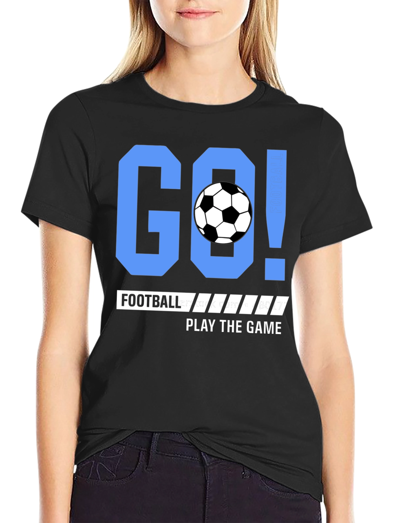 Go Football Play the Game Black T-shirt