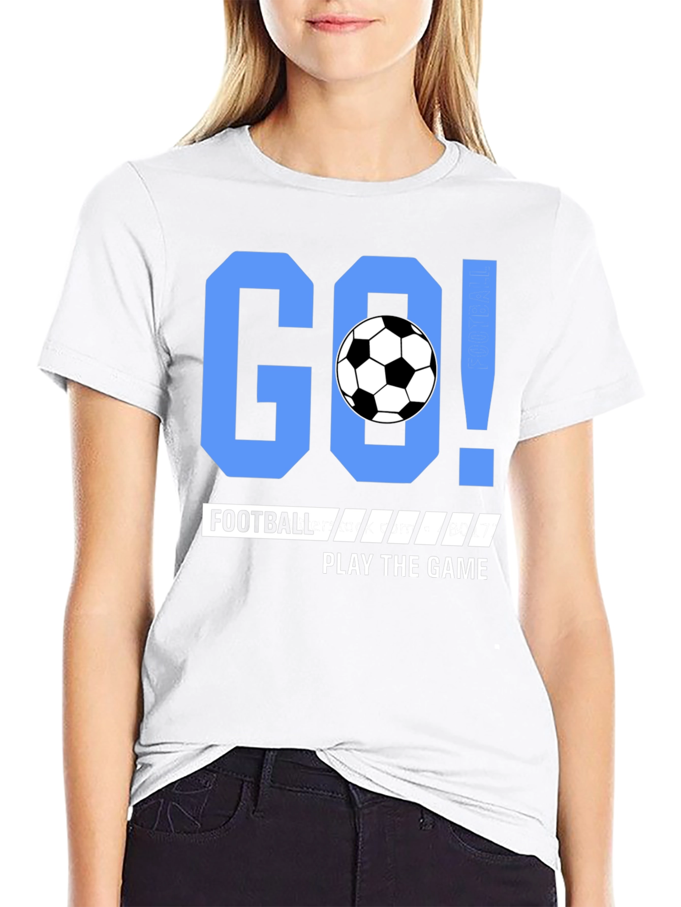 Go Football Play the Game Black T-shirt