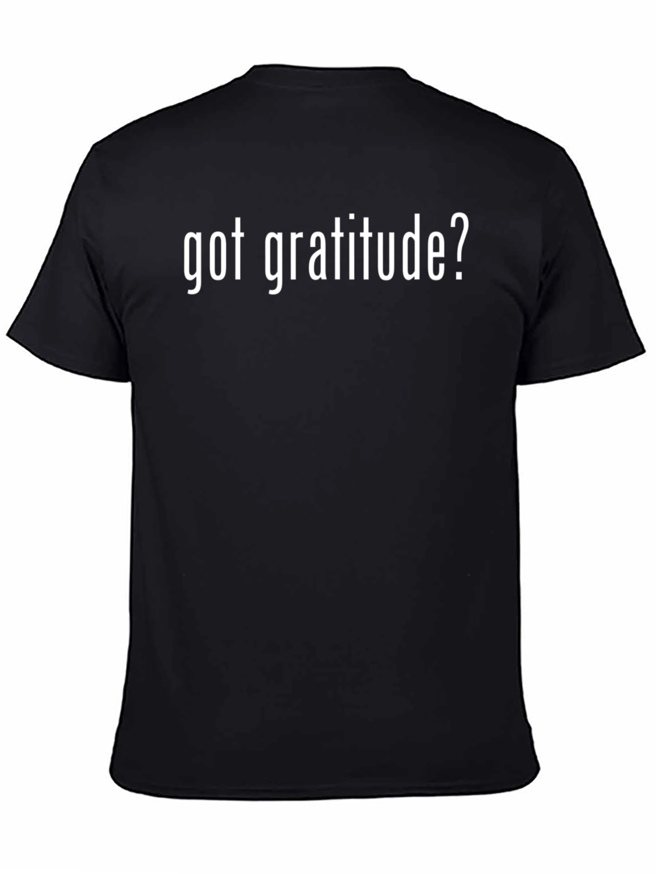 Got Gratitude? Black Cotton Graphic T-Shirt