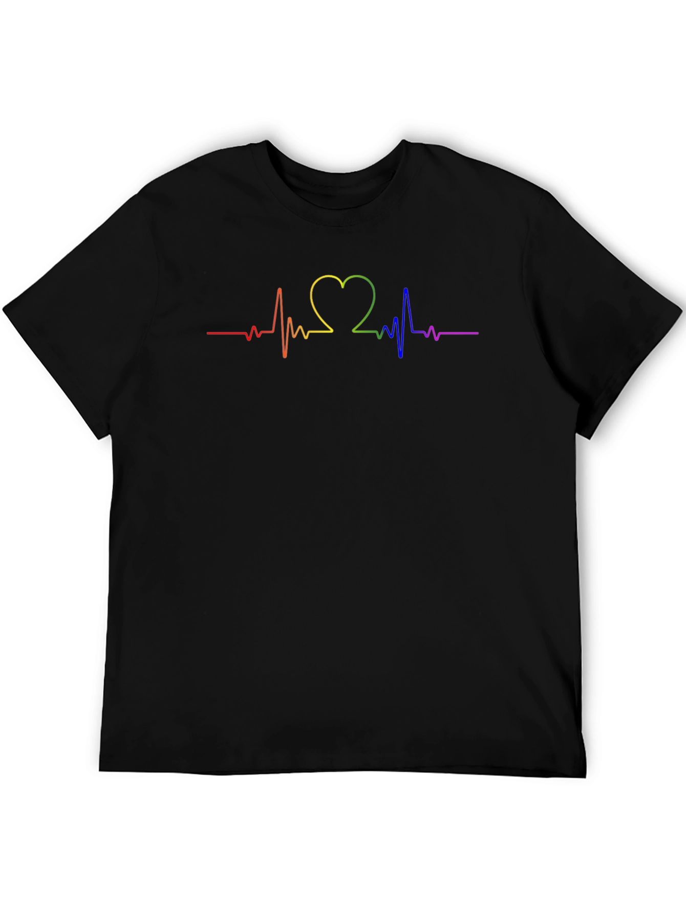Rainbow Heartbeat T-Shirt - Pride Month