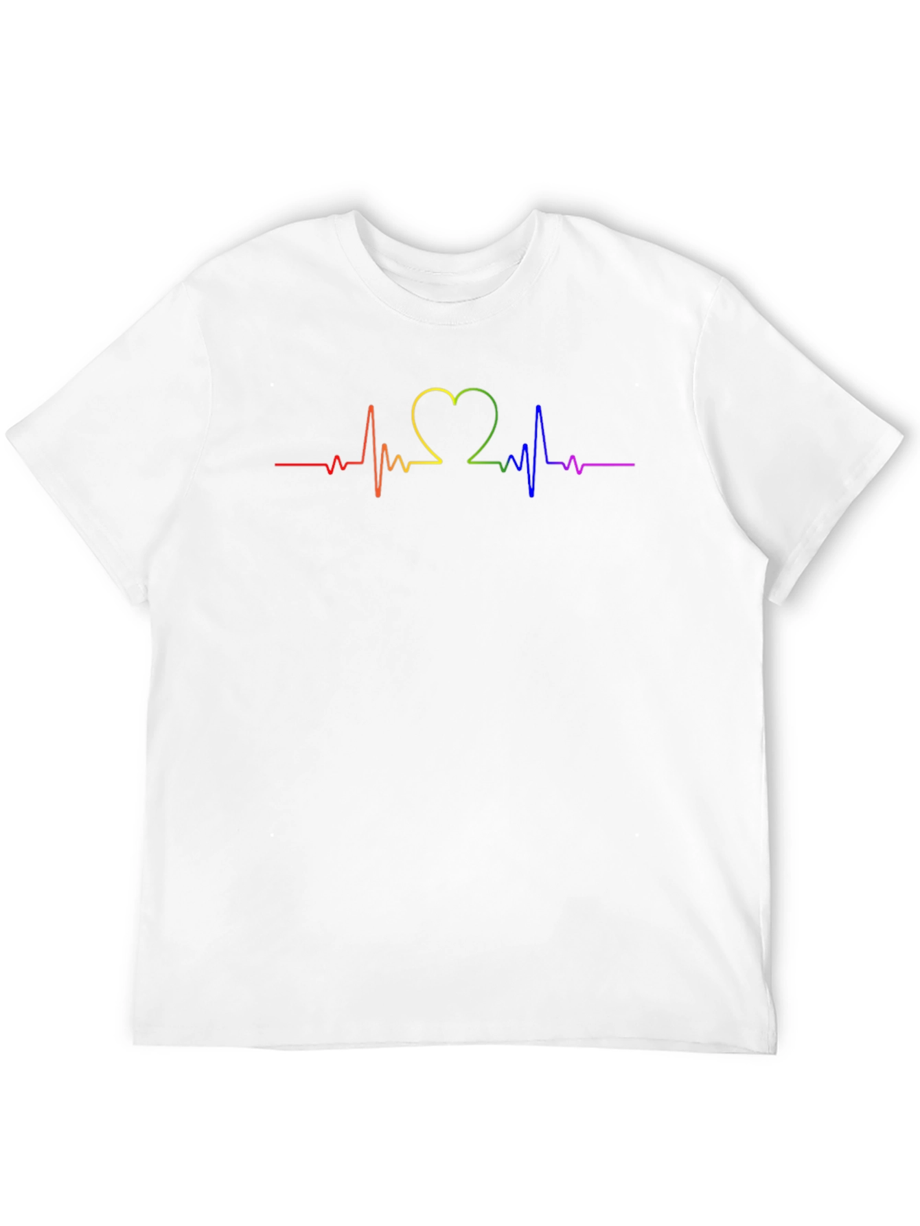 Rainbow Heartbeat T-Shirt - Pride Month