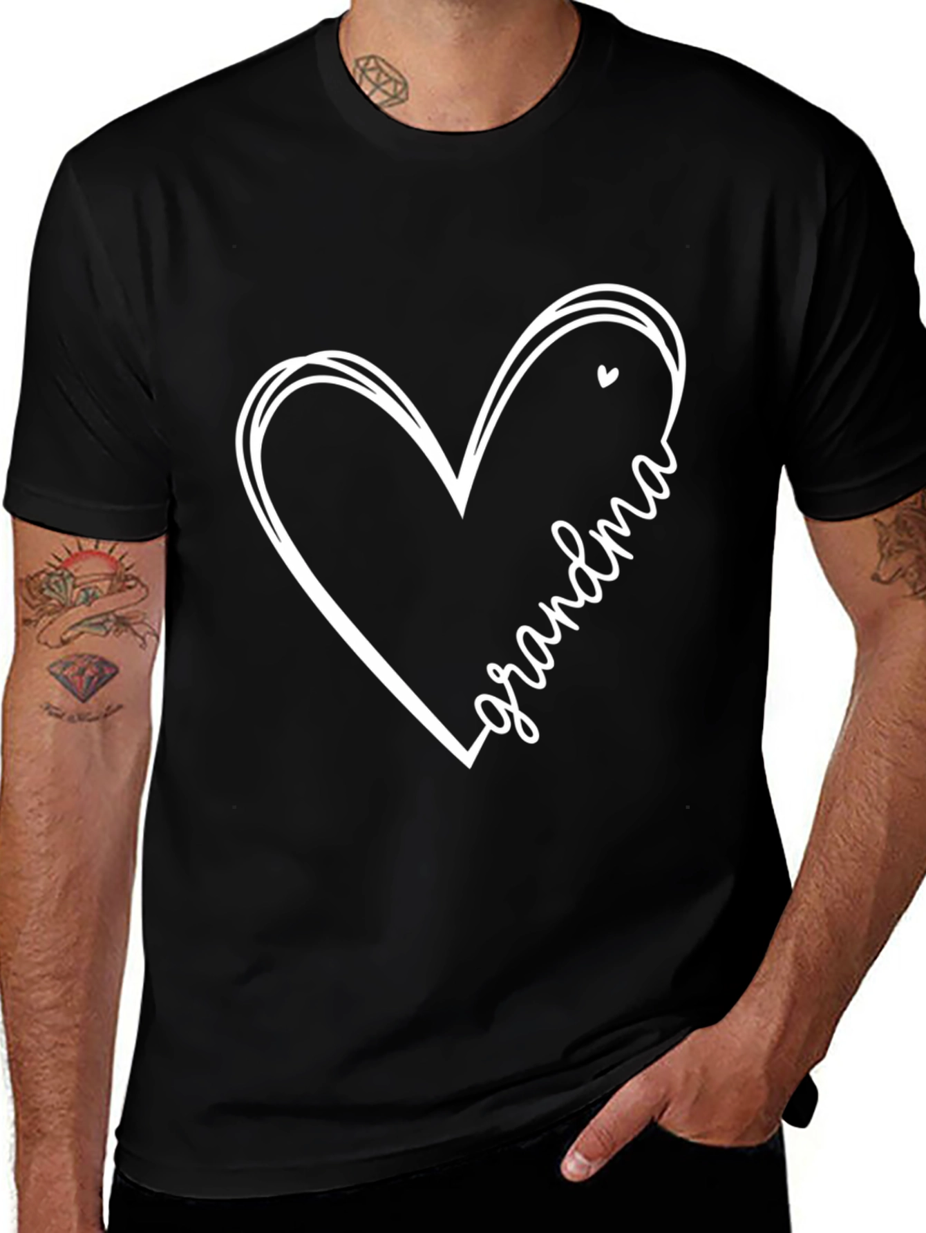 Grandma Heart T-Shirt - Love Gift for Grandmothers