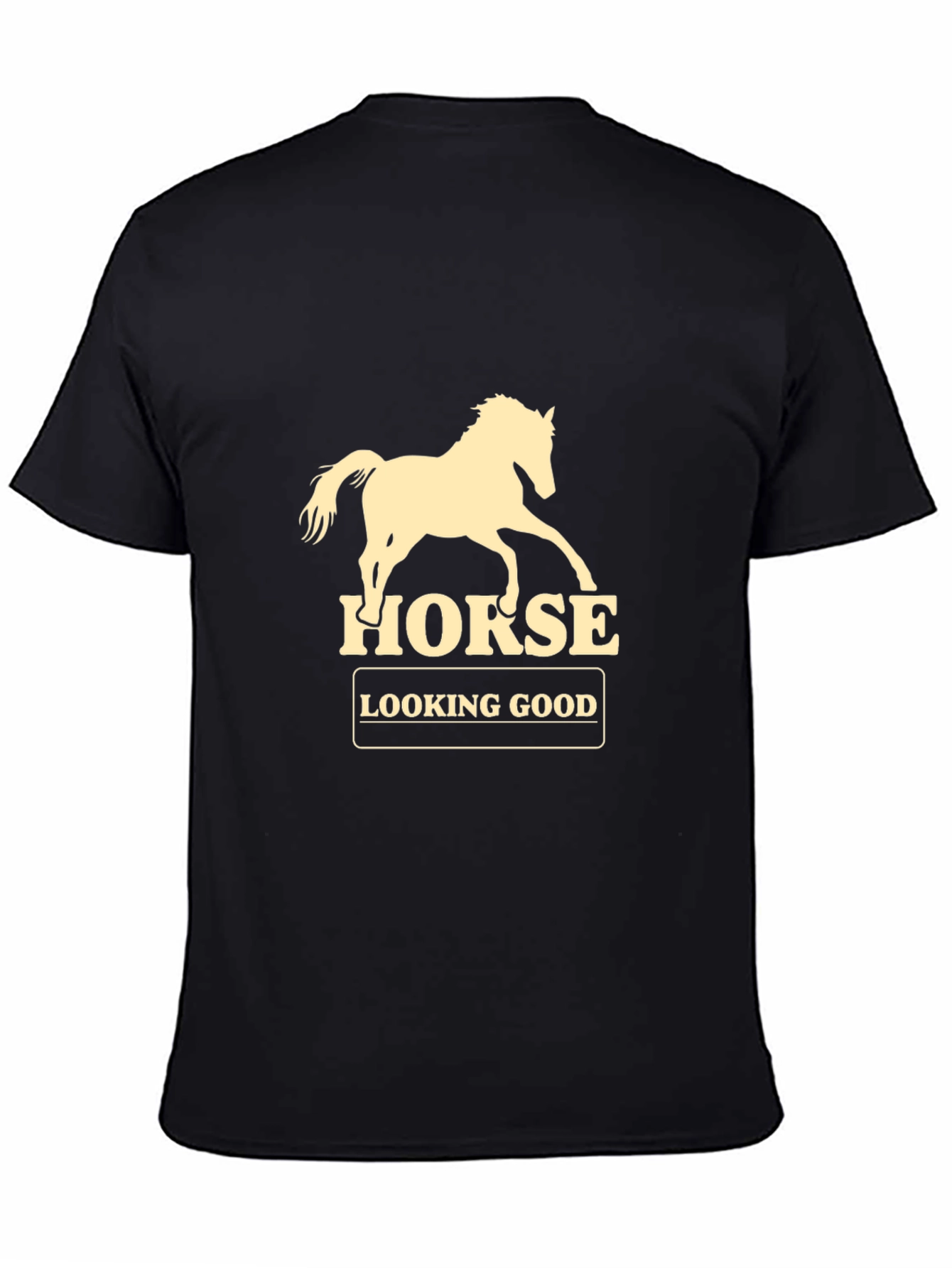 Horse Graphic Mens T-Shirt - Black