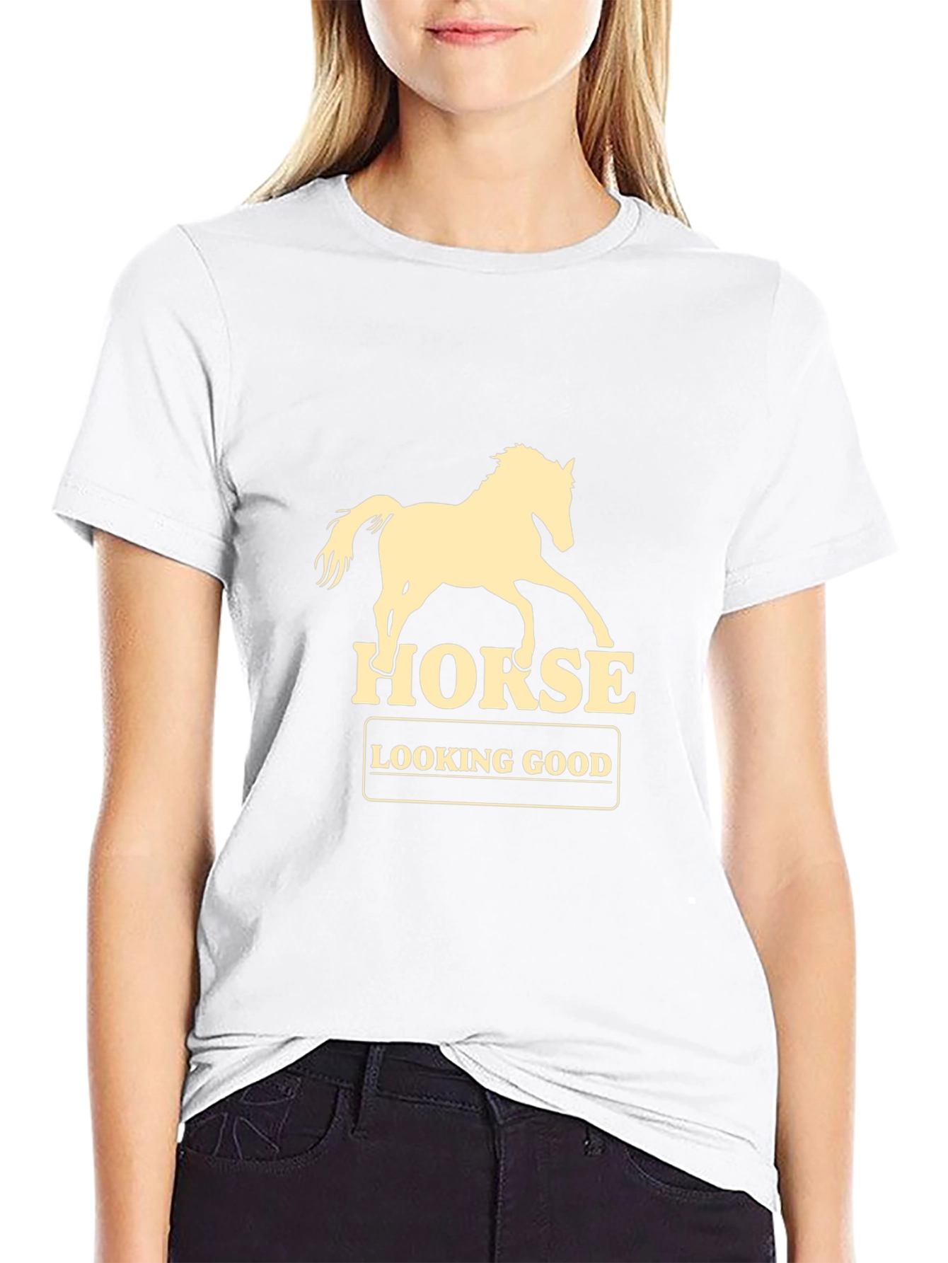 Horse Graphic Mens T-Shirt - Black