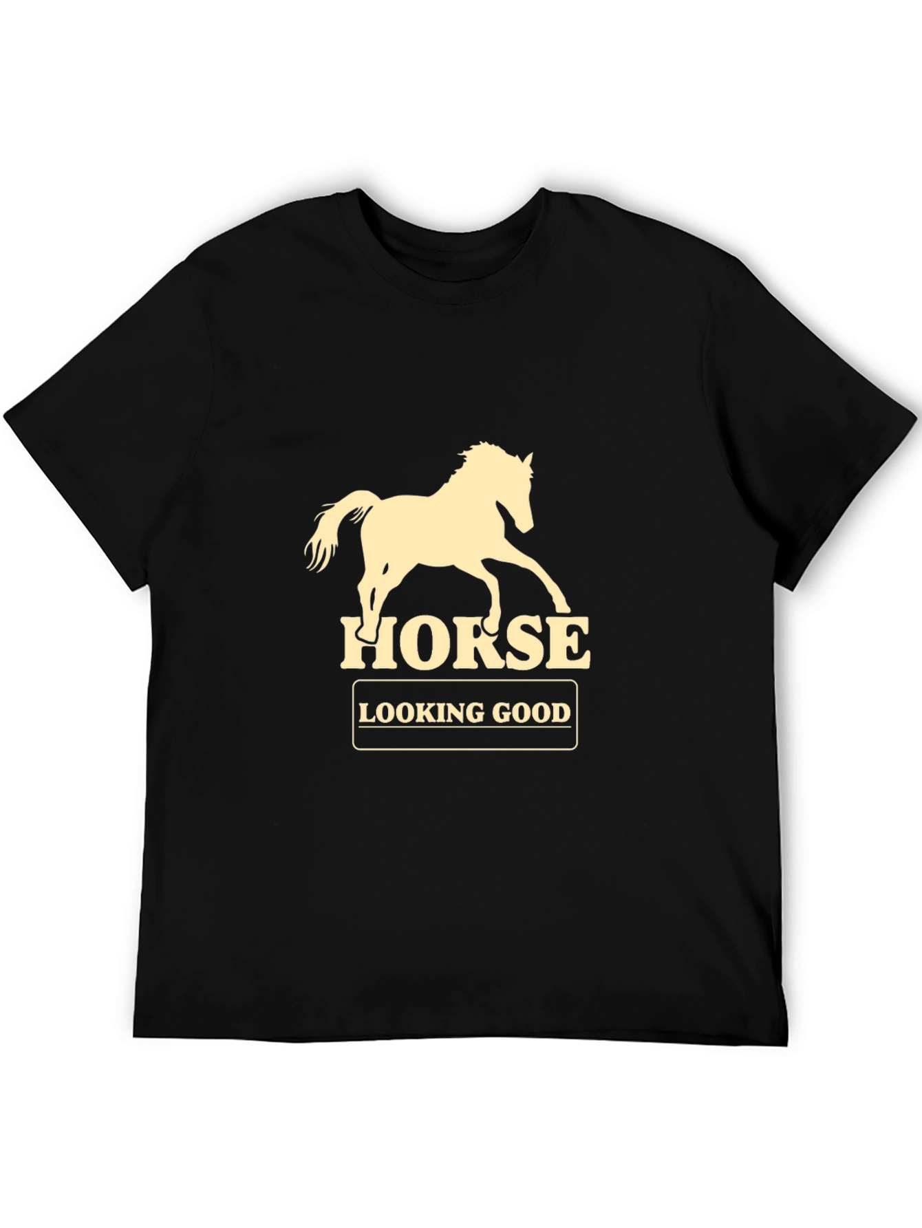 Horse Graphic Mens T-Shirt - Black