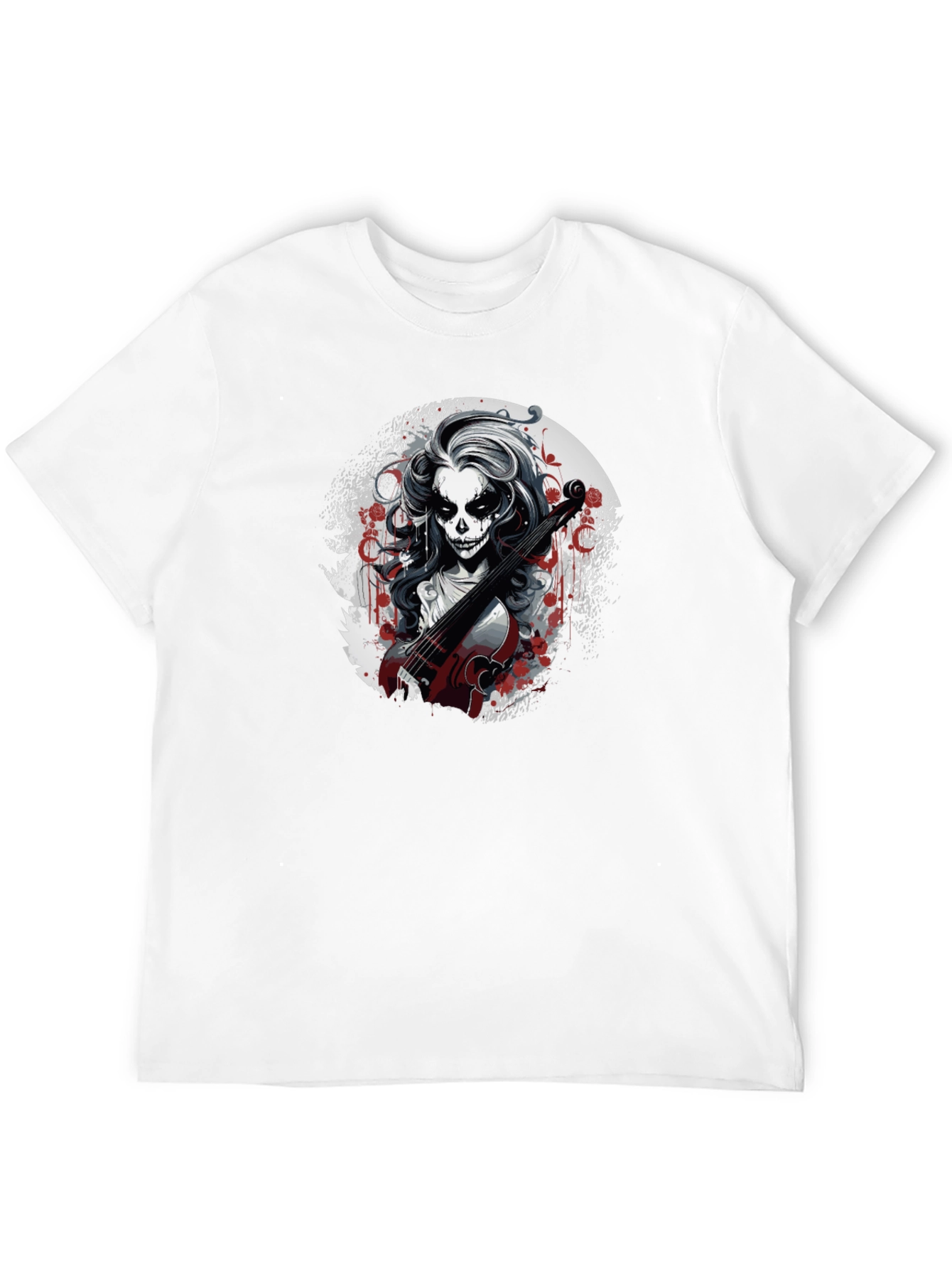 Dia de los Muertos Violinist Graphic T-Shirt