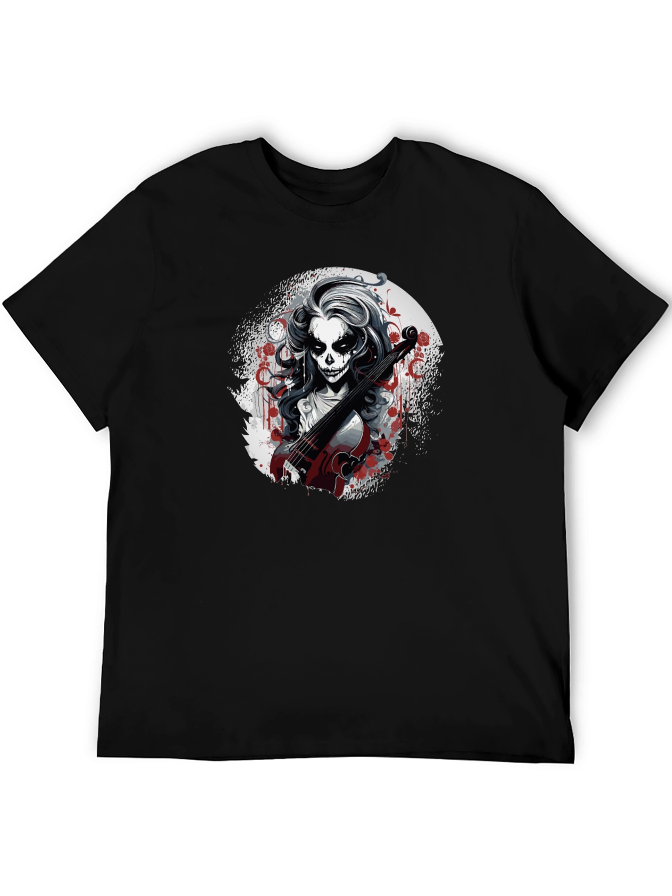 Dia de los Muertos Violinist Graphic T-Shirt