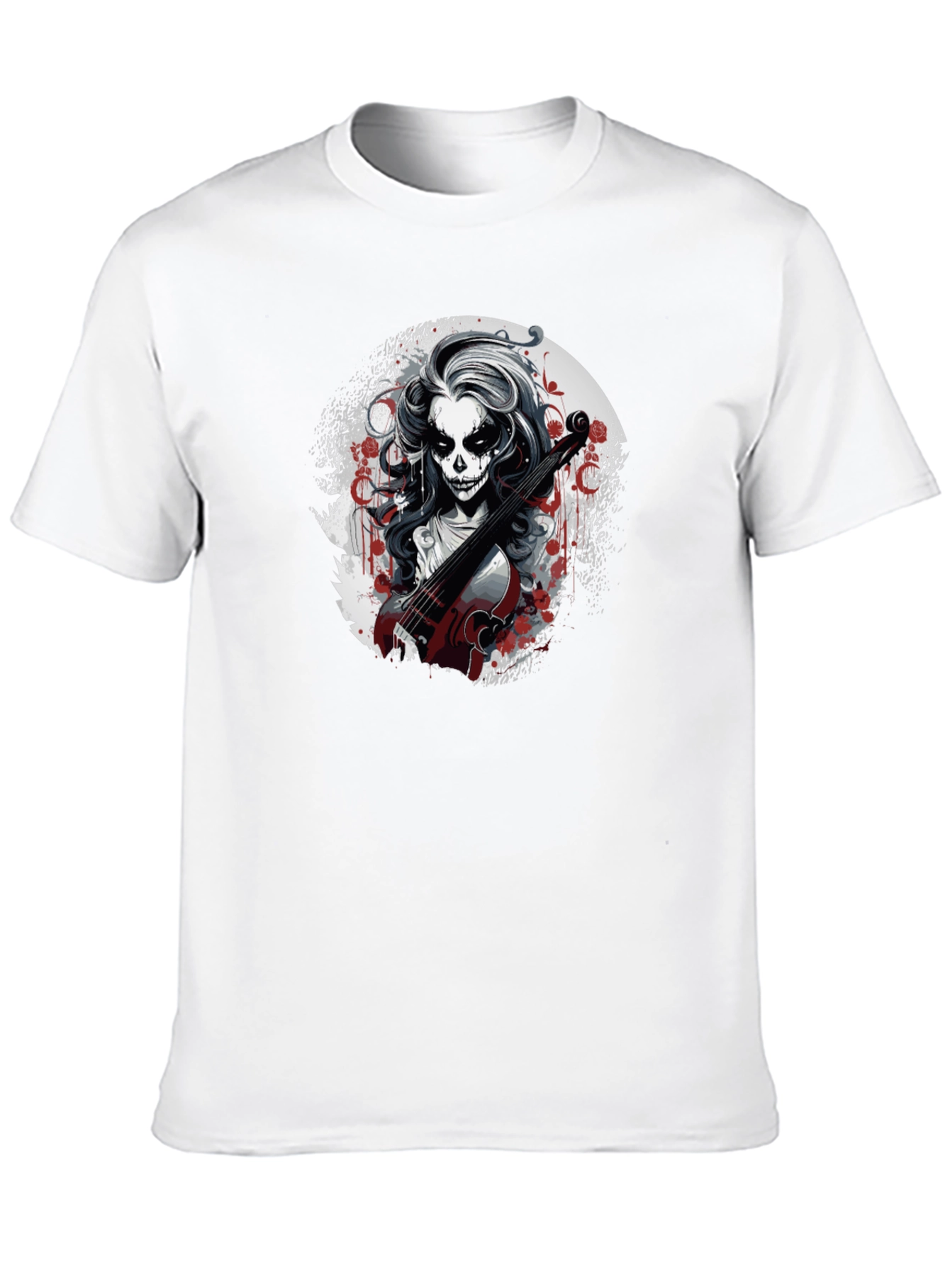 Dia de los Muertos Violinist Graphic T-Shirt