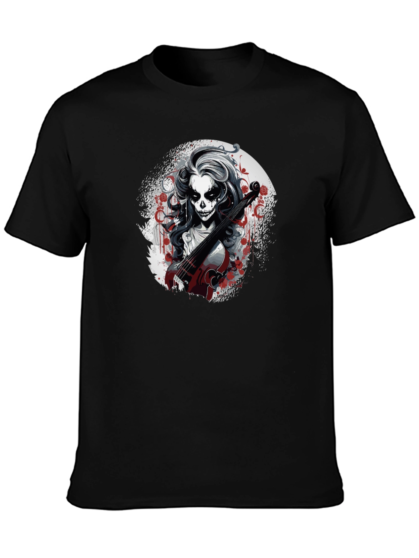 Dia de los Muertos Violinist Graphic T-Shirt
