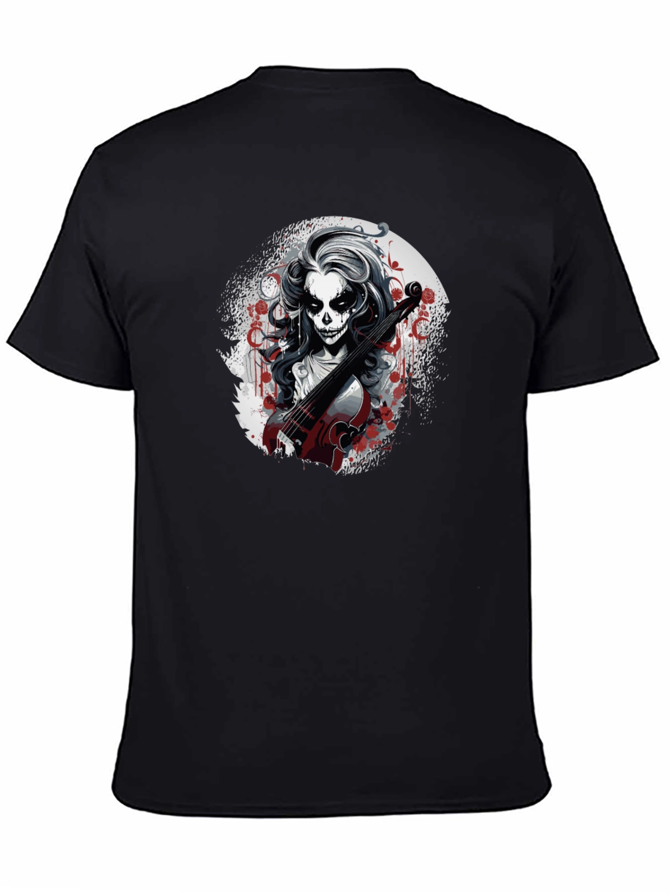 Dia de los Muertos Violinist Graphic T-Shirt