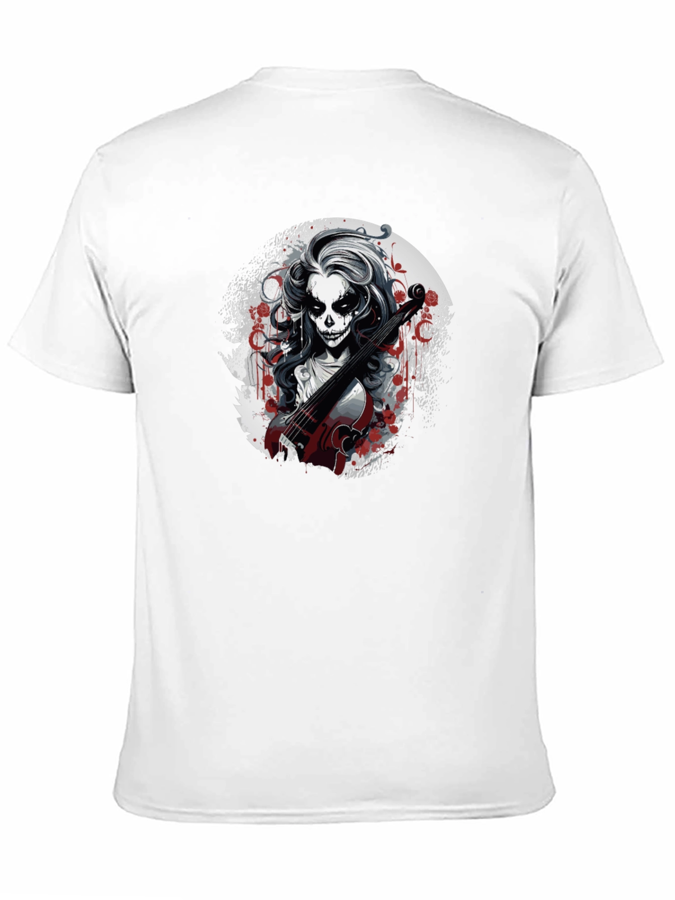 Dia de los Muertos Violinist Graphic T-Shirt