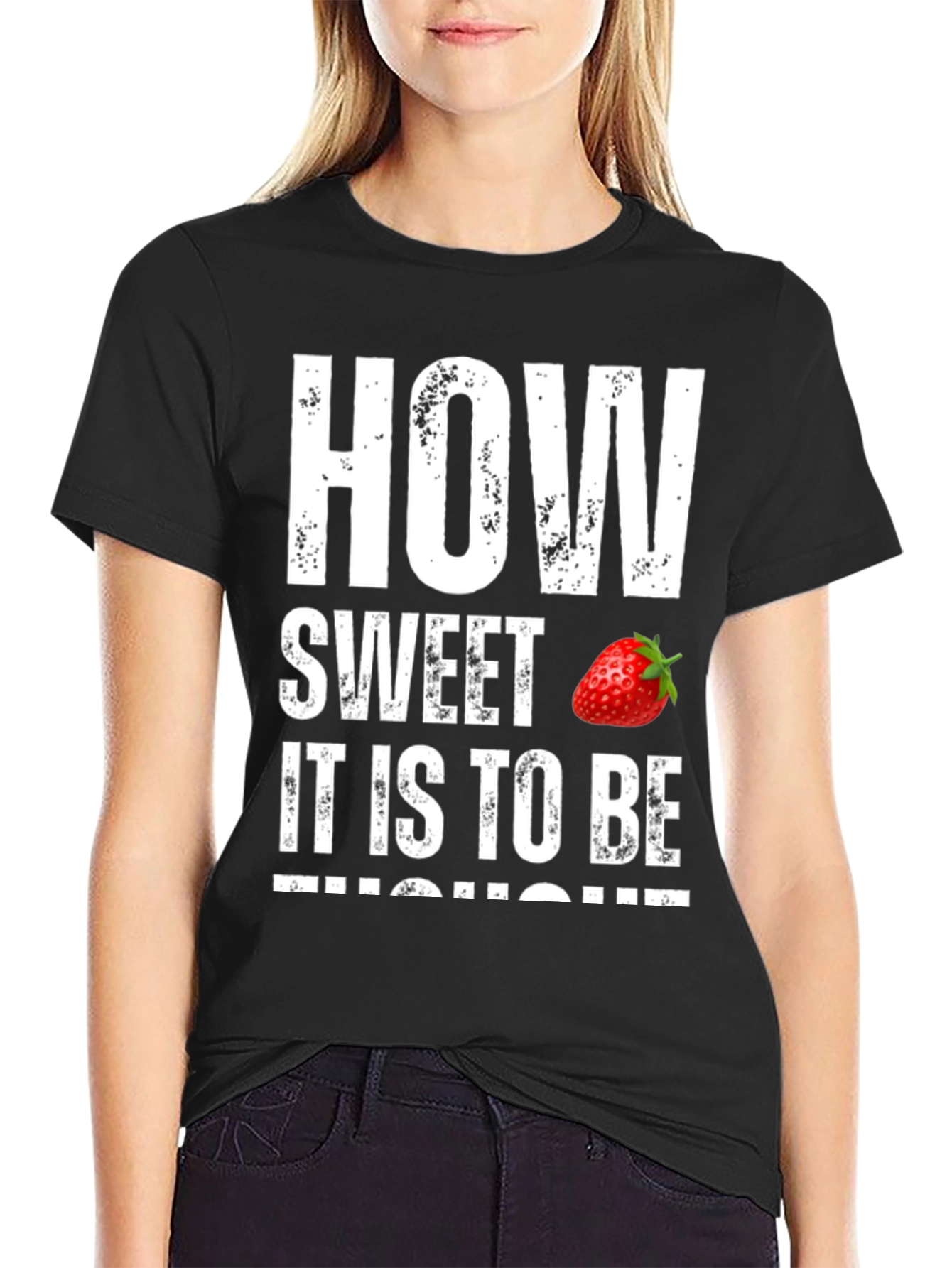 Sweet Strawberry Graphic T-Shirt - Soft Cotton Tee