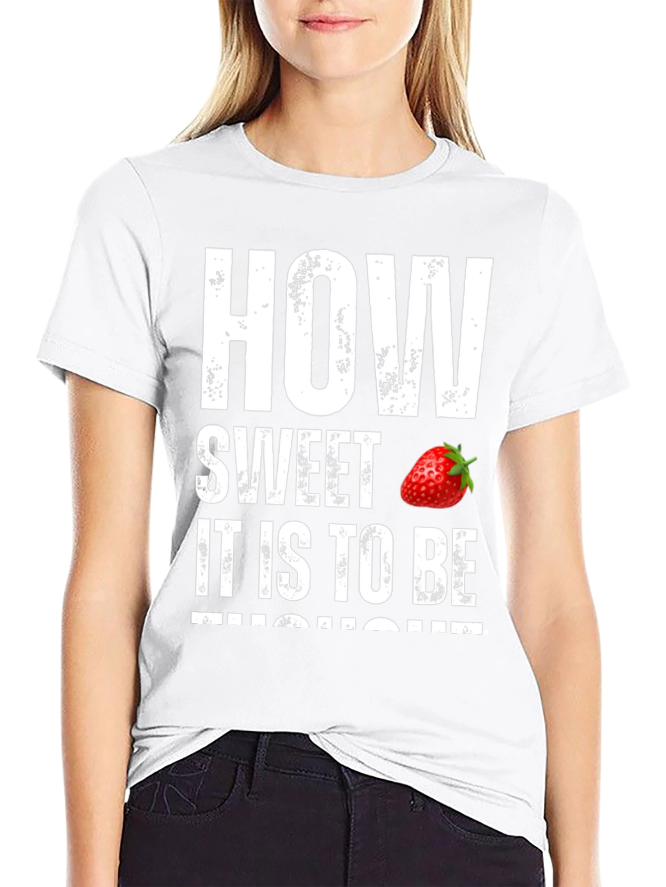 Sweet Strawberry Graphic T-Shirt - Soft Cotton Tee