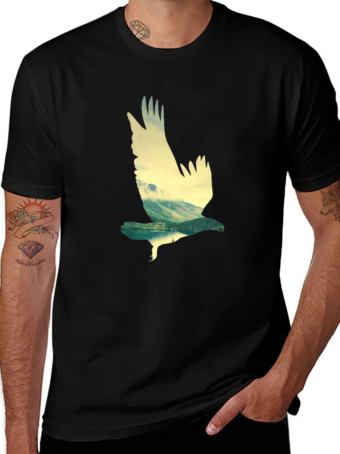 Eagle Mountain Black Graphic Tee