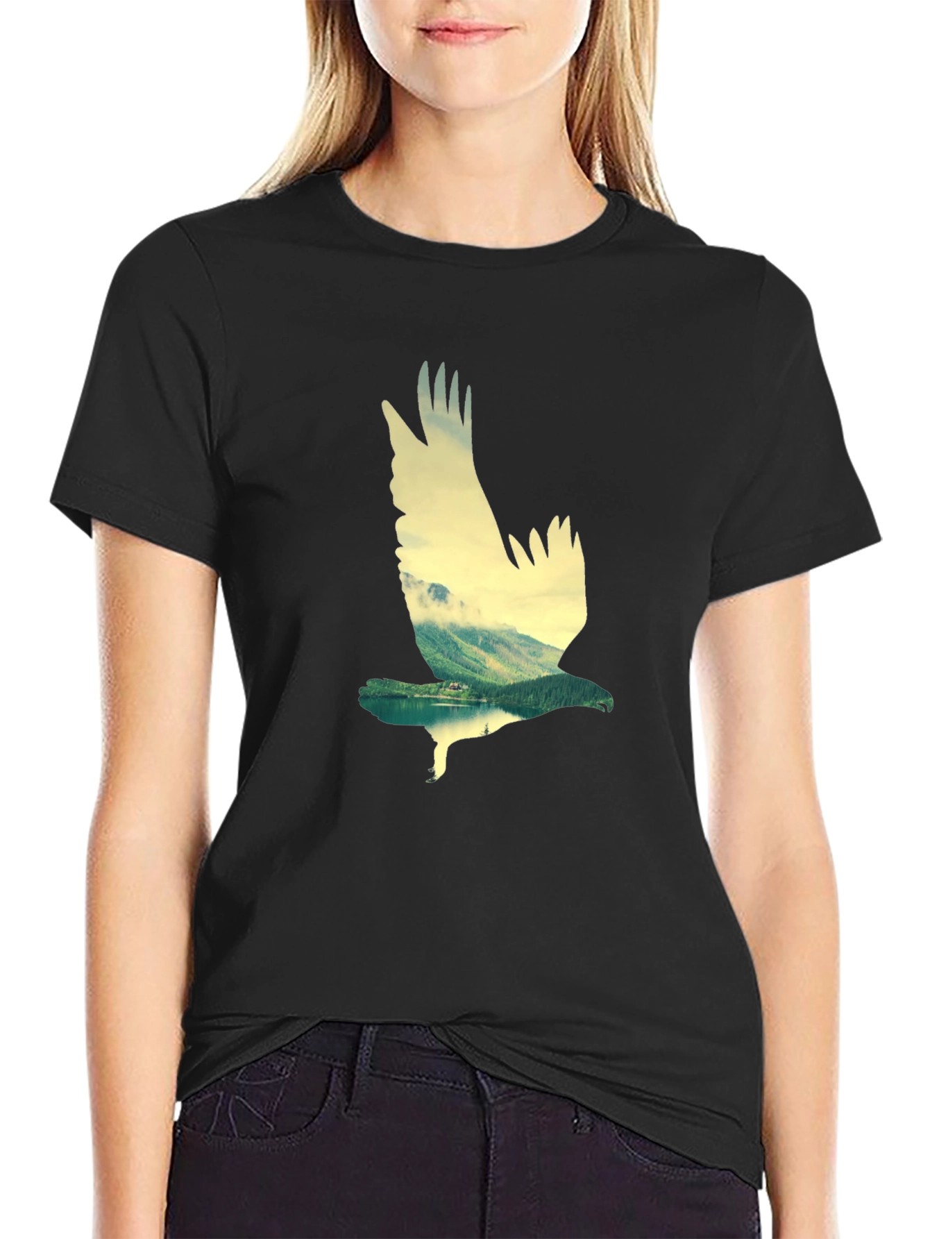 Eagle Mountain Black Graphic Tee