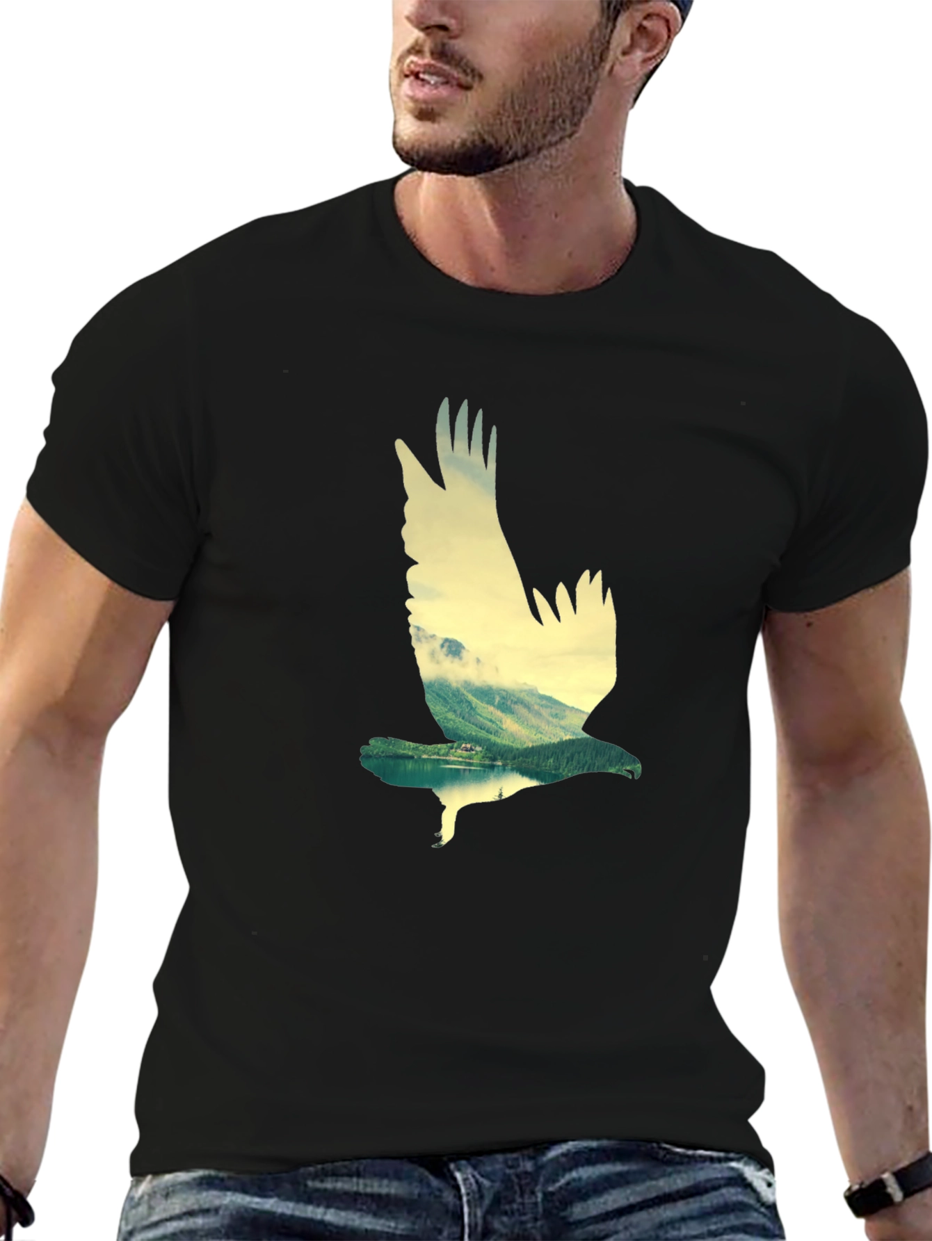 Eagle Mountain Black Graphic Tee