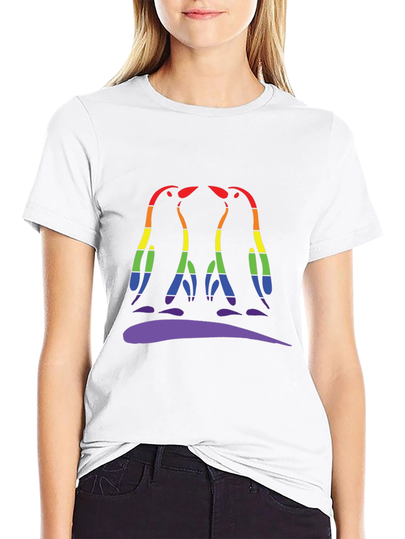 Rainbow Pride Penguin Graphic Tee