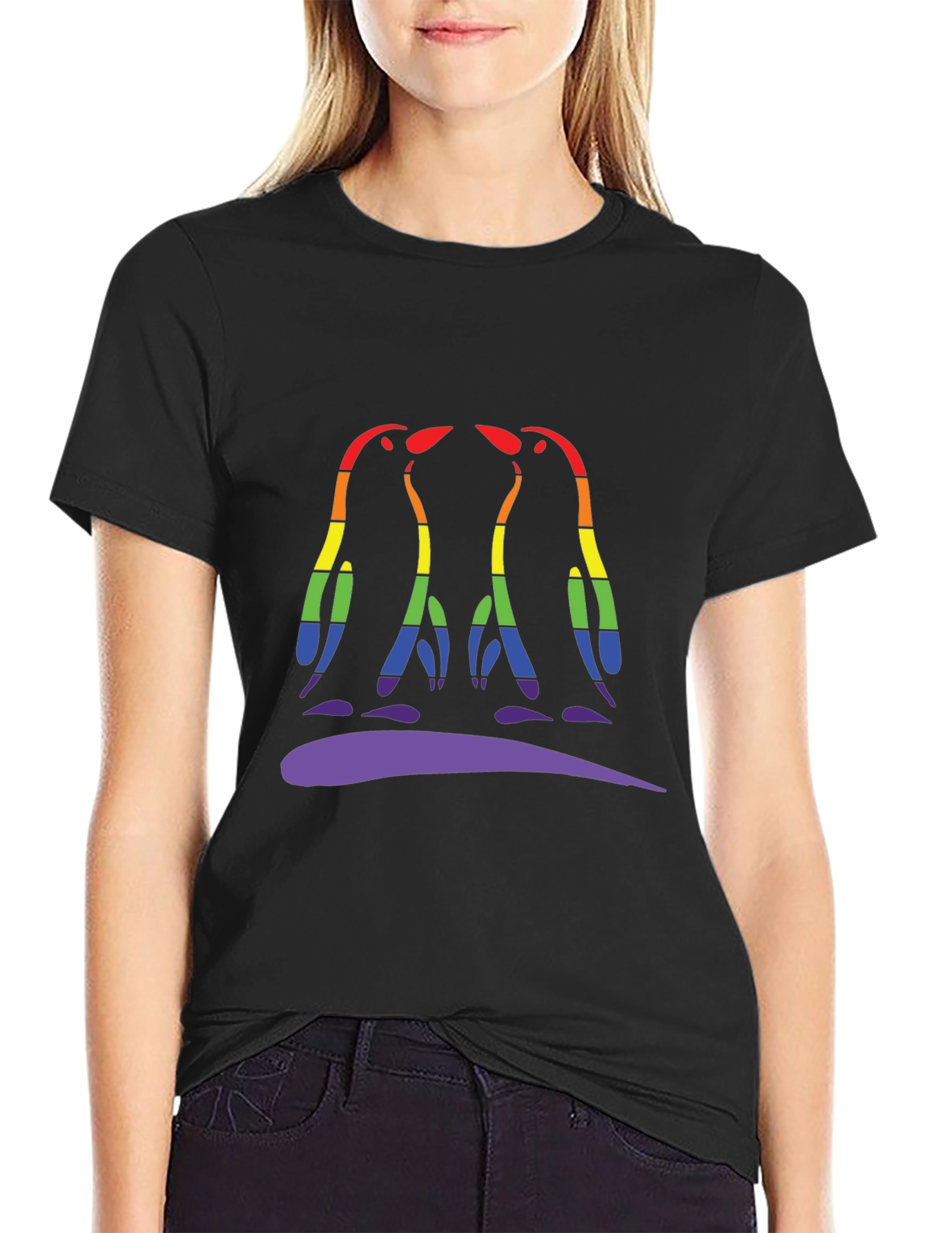 Rainbow Pride Penguin Graphic Tee