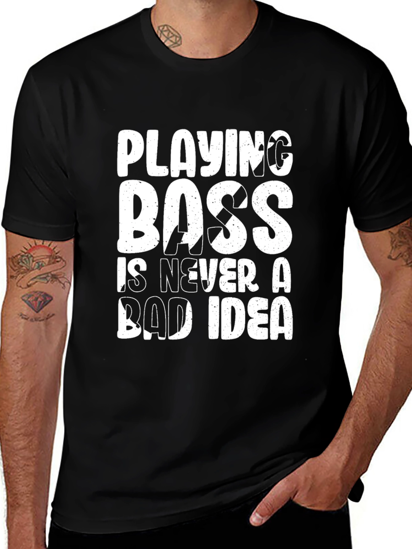 Playing Boss Graphic Tee - Black Cotton T-Shirt