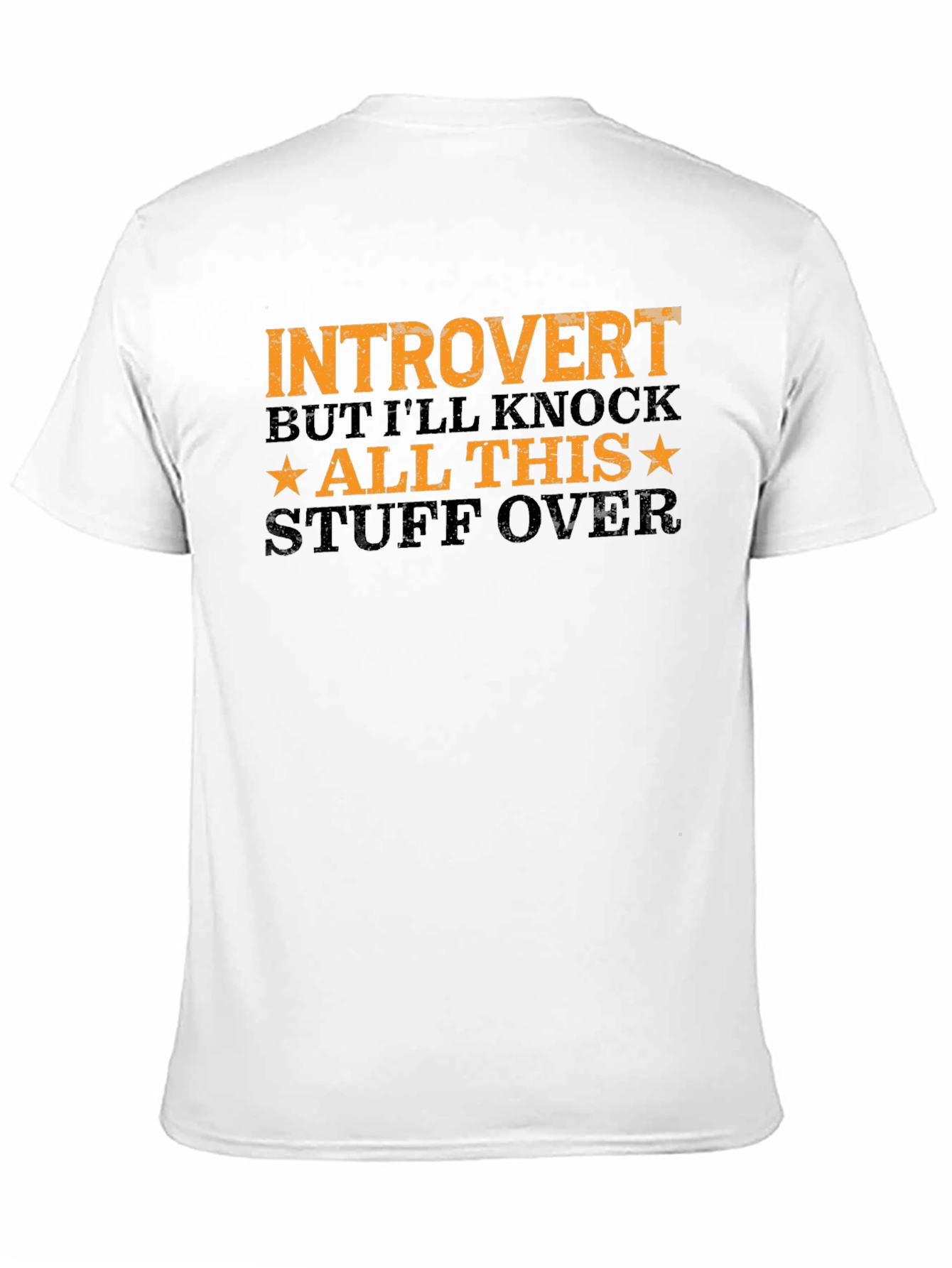 Introvert Graphic Tee - Black Cotton T-Shirt