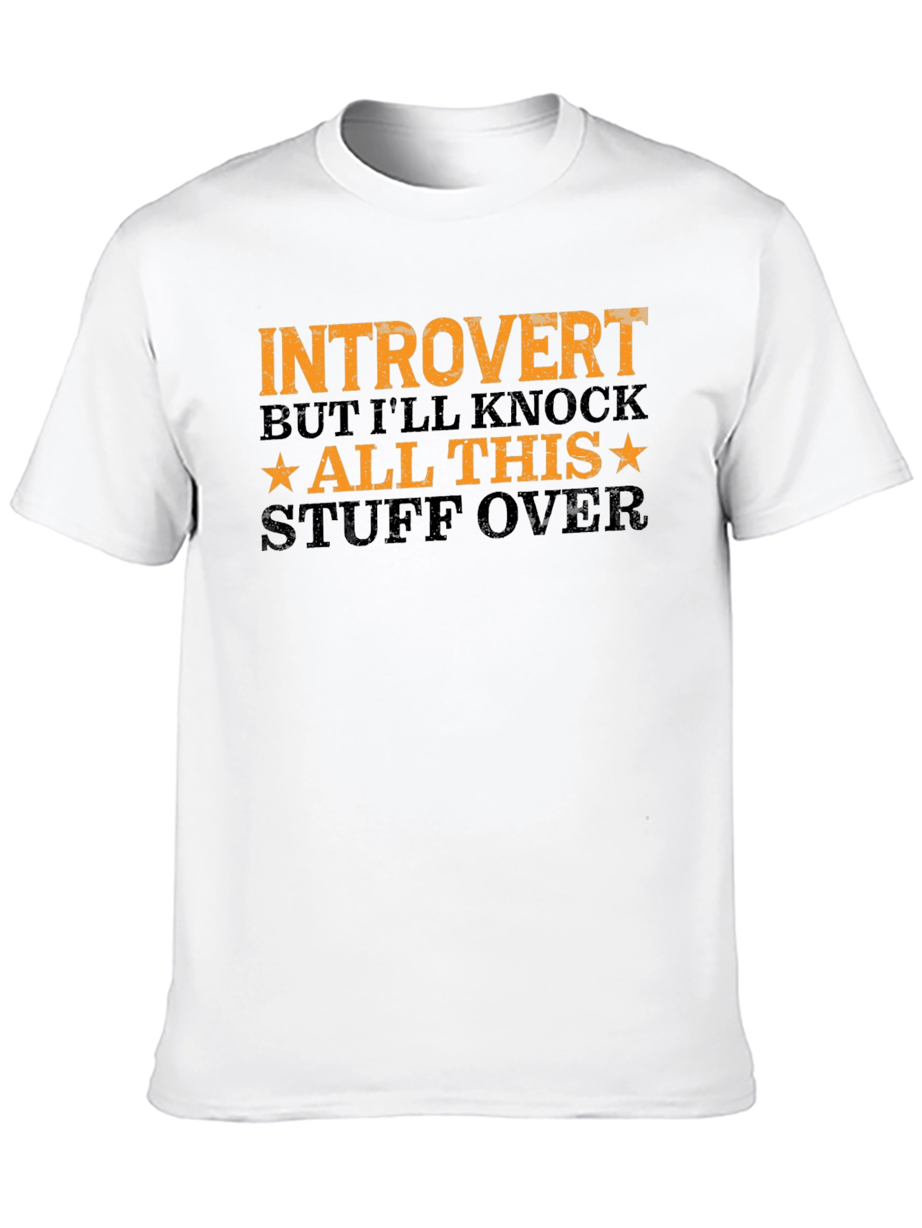 Introvert Graphic Tee - Black Cotton T-Shirt
