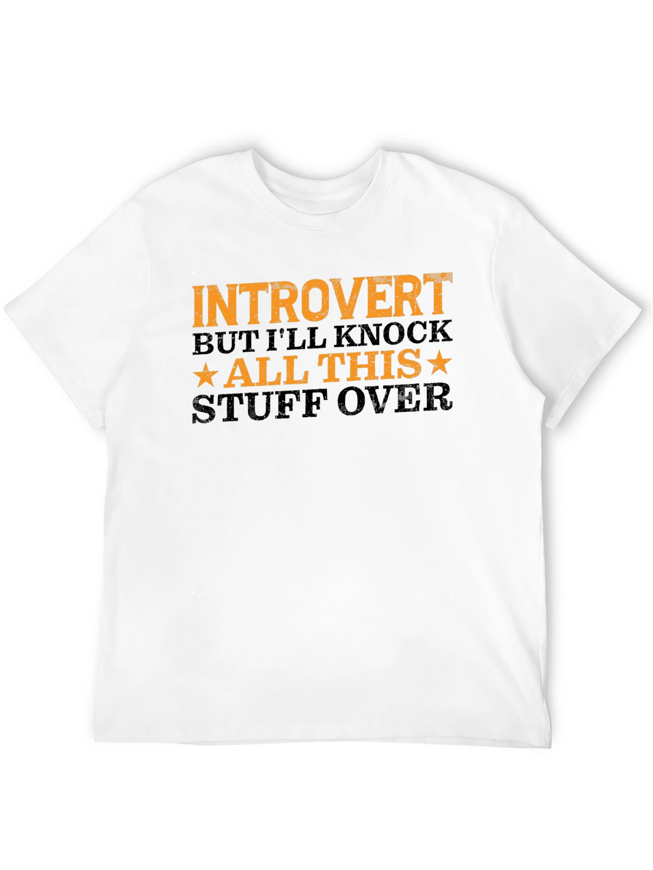Introvert Graphic Tee - Black Cotton T-Shirt