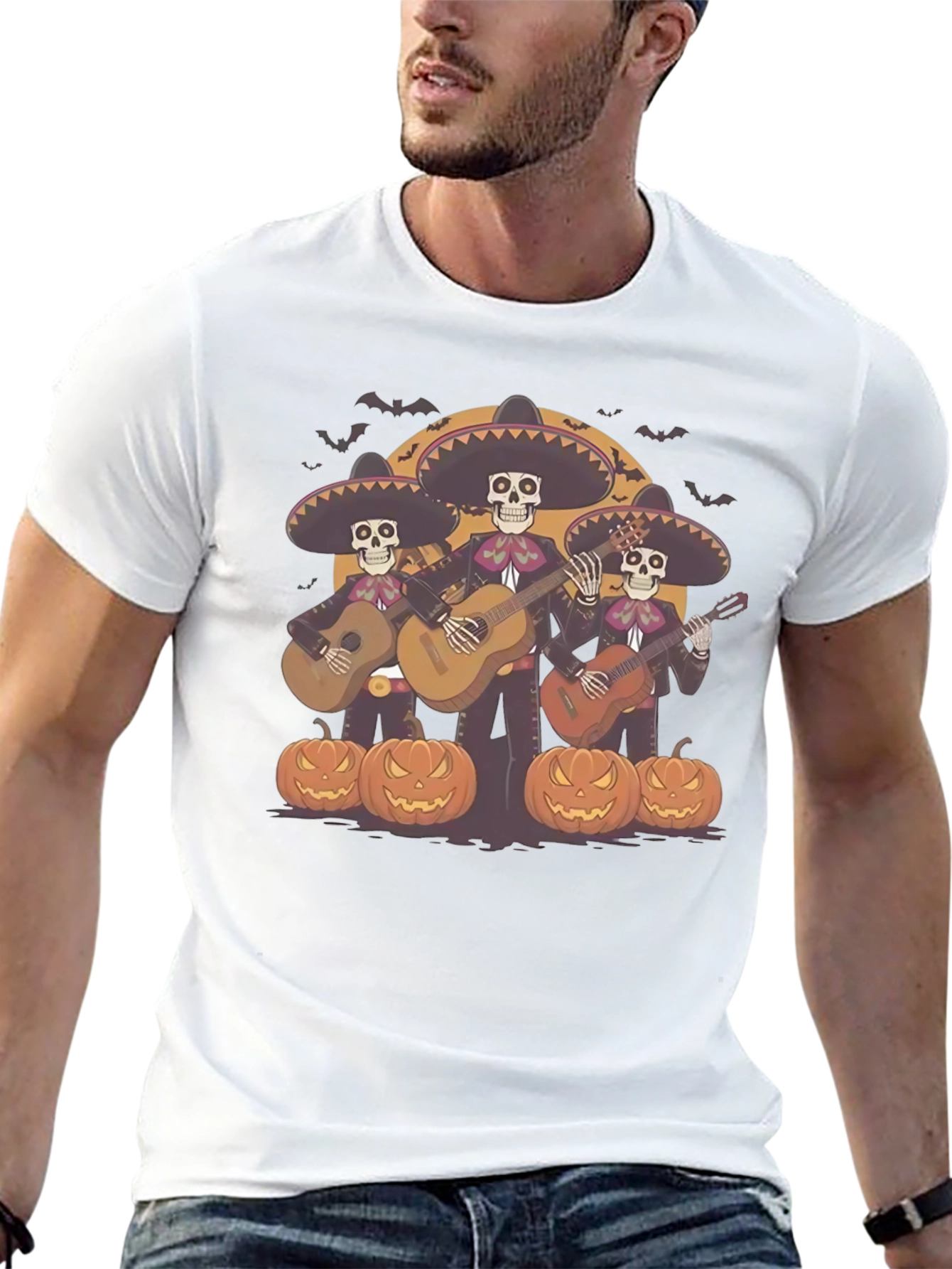 Day of the Dead Mariachi Band Halloween T-Shirt