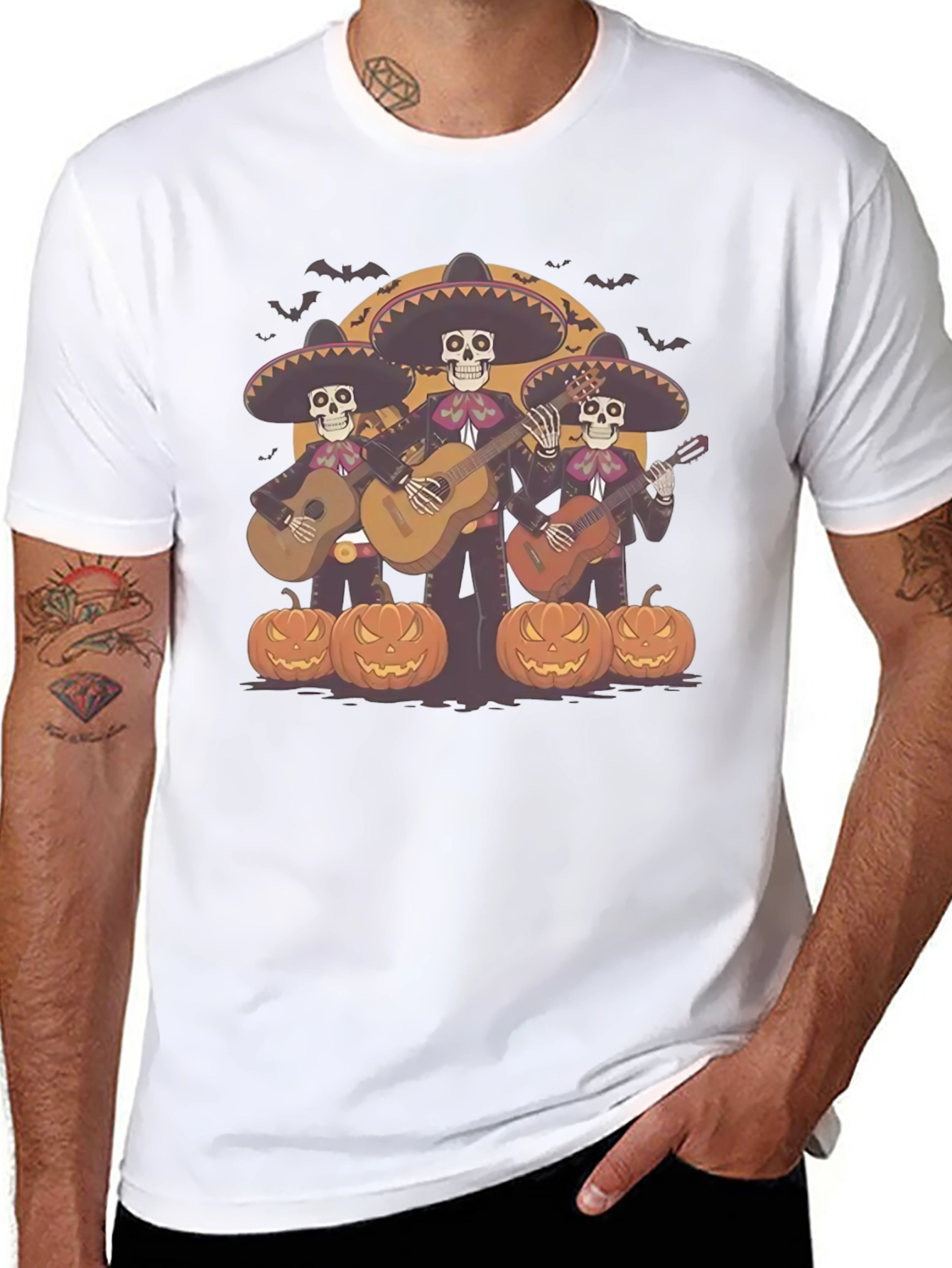 Day of the Dead Mariachi Band Halloween T-Shirt