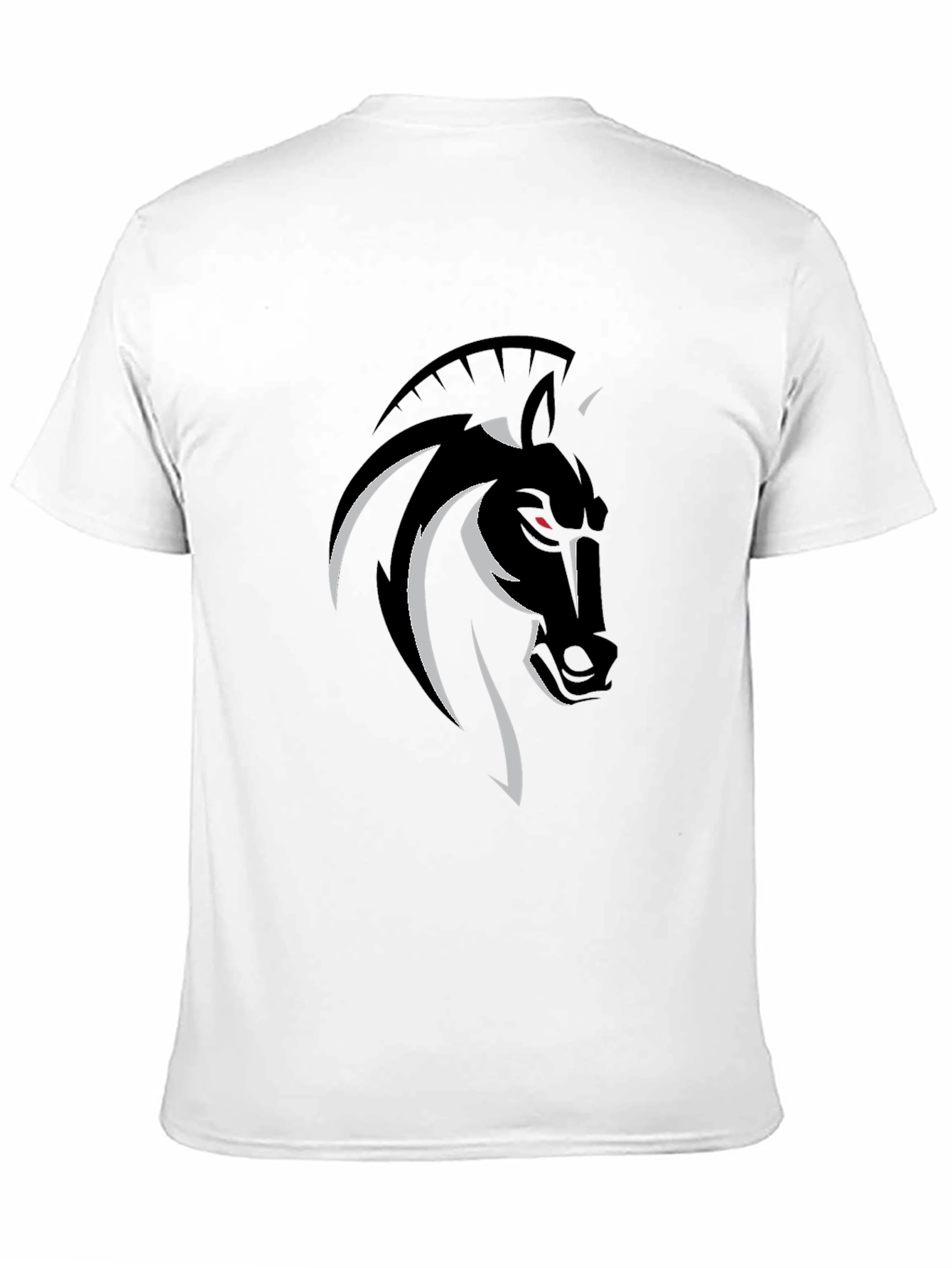Mens Black T-Shirt with Horse Graphic Tee