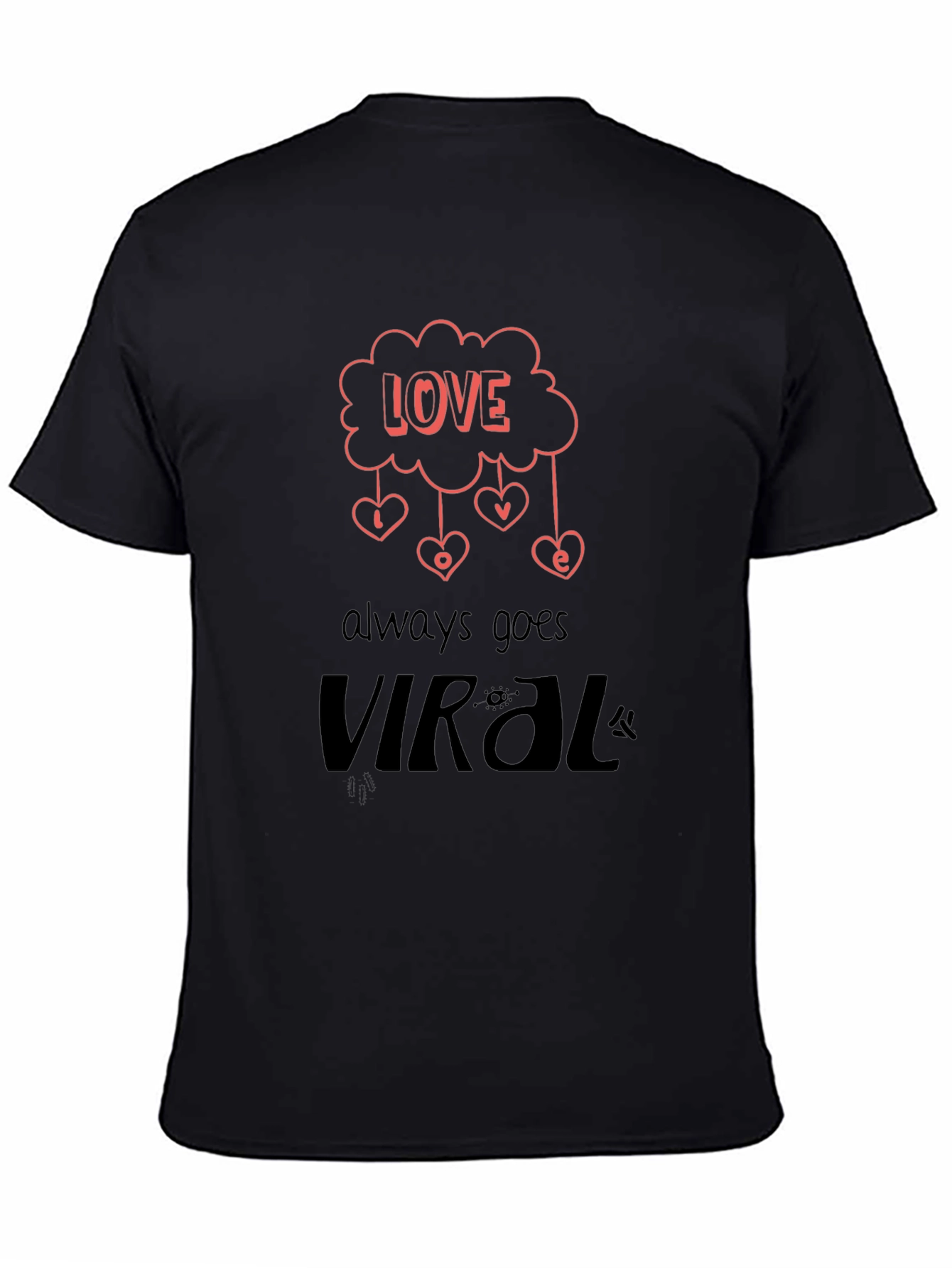 Love Goes Viral Graphic Tee - Trendy Black T-Shirt