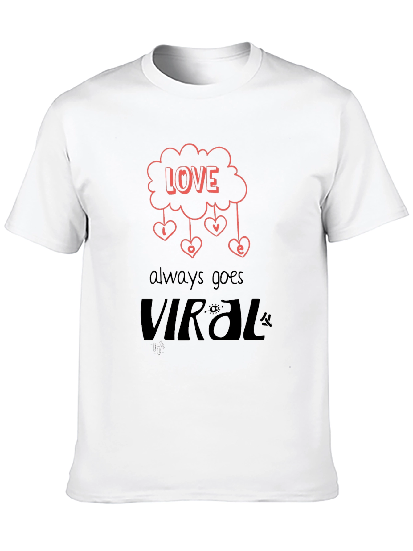 Love Goes Viral Graphic Tee - Trendy Black T-Shirt
