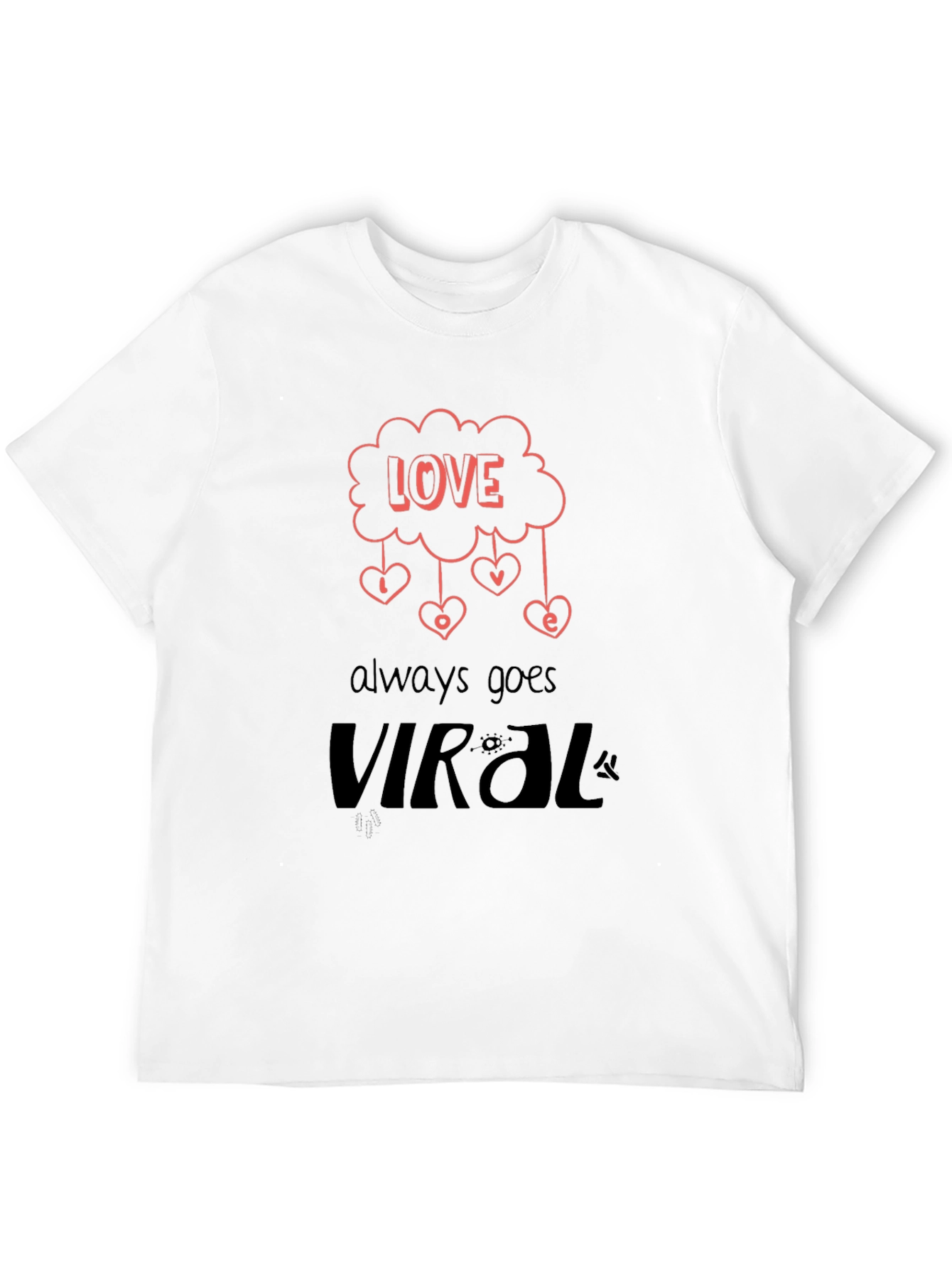 Love Goes Viral Graphic Tee - Trendy Black T-Shirt