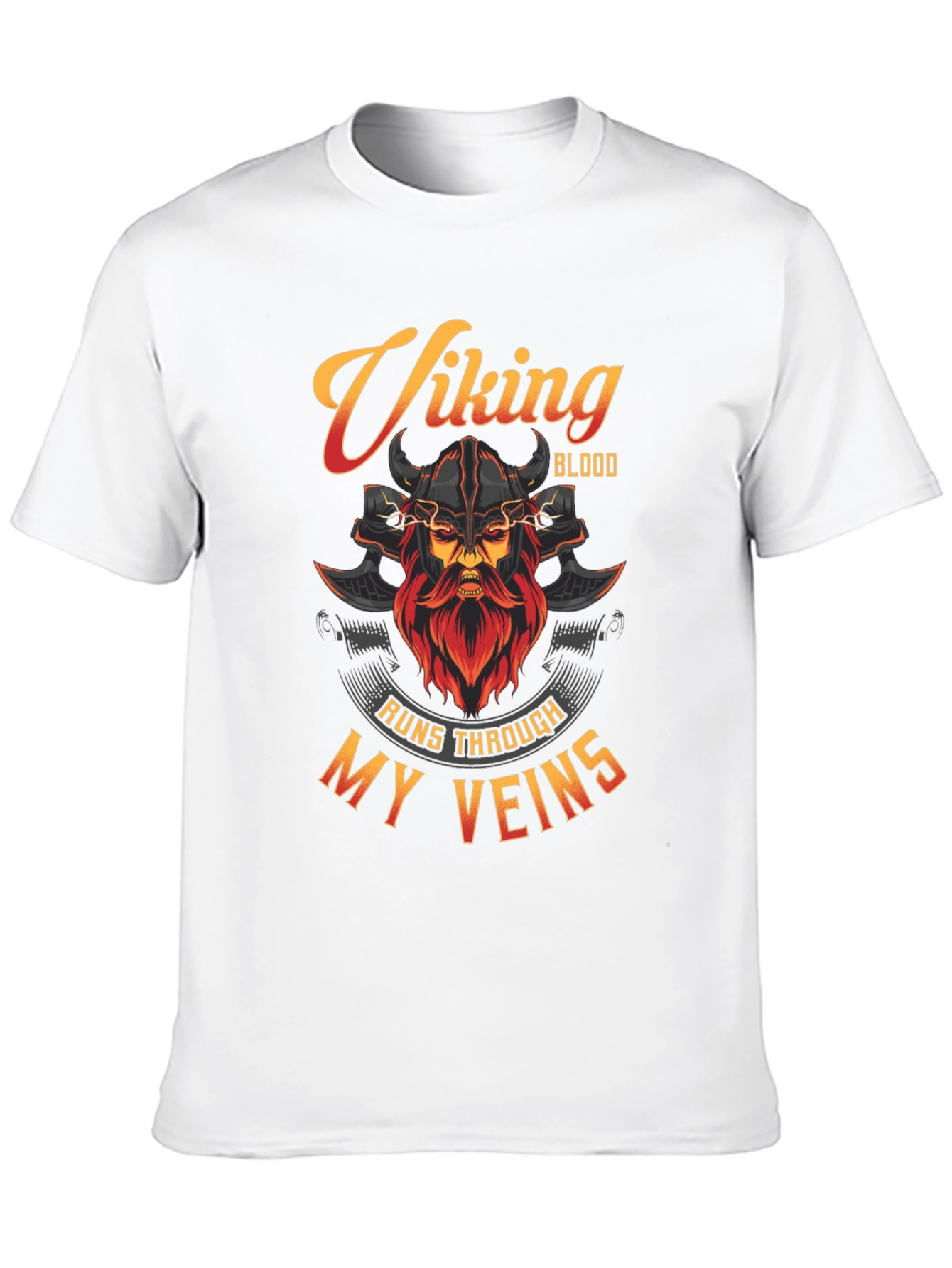 Viking Blood Runs Through My Veins Black T-Shirt
