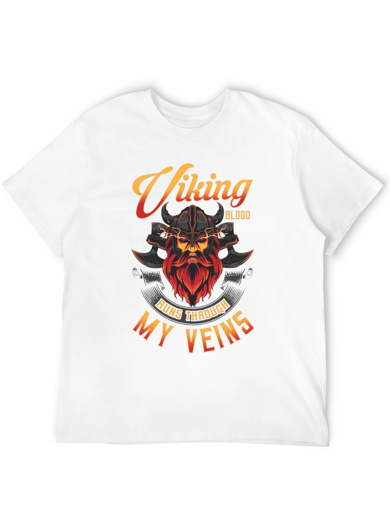 Viking Blood Runs Through My Veins Black T-Shirt
