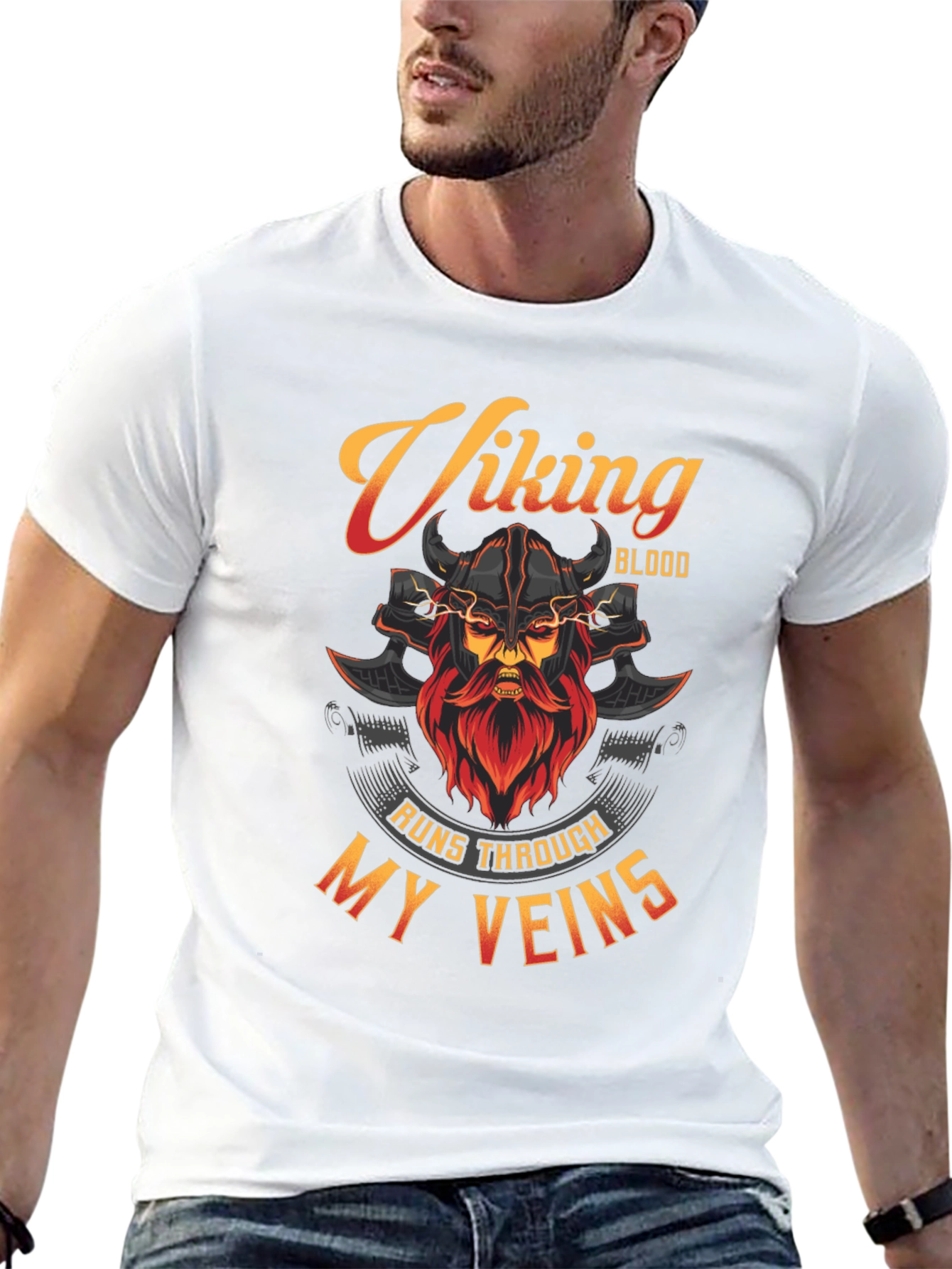 Viking Blood Runs Through My Veins Black T-Shirt