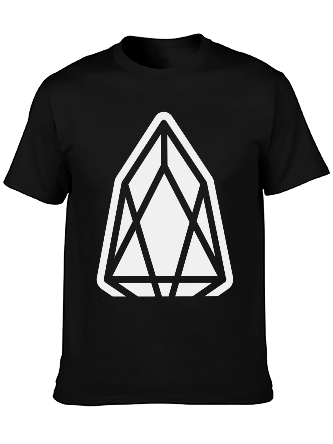 Geometric Graphic Tee - Modern Black T-Shirt
