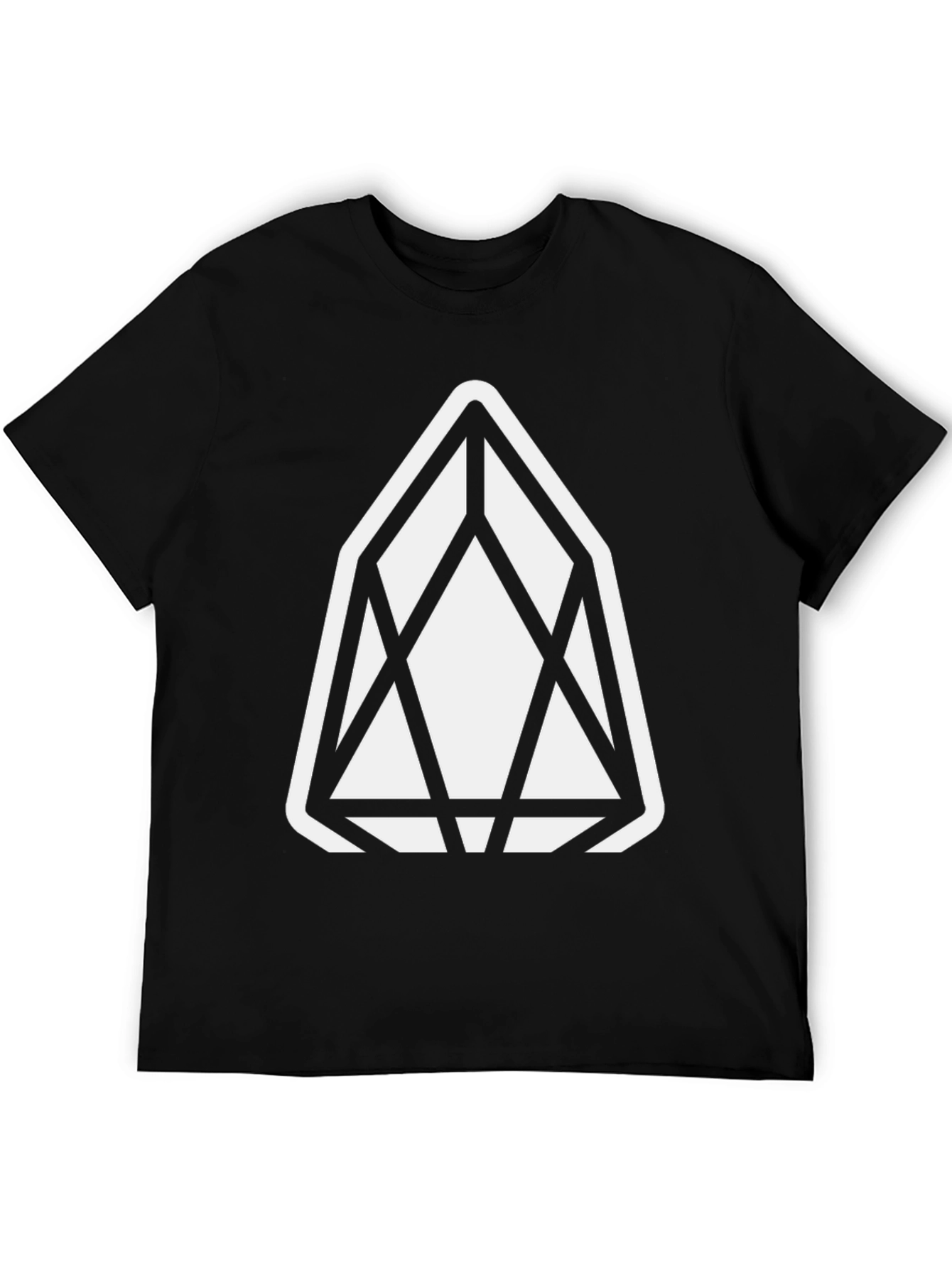 Geometric Graphic Tee - Modern Black T-Shirt