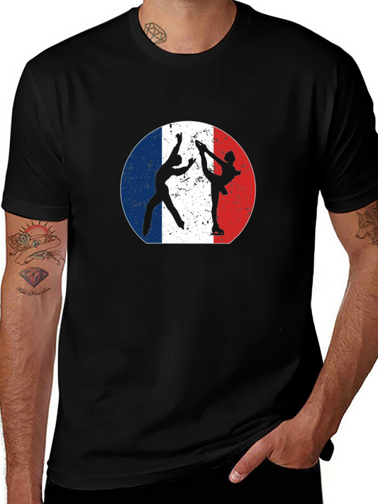 Figure Skating France Flag T-Shirt