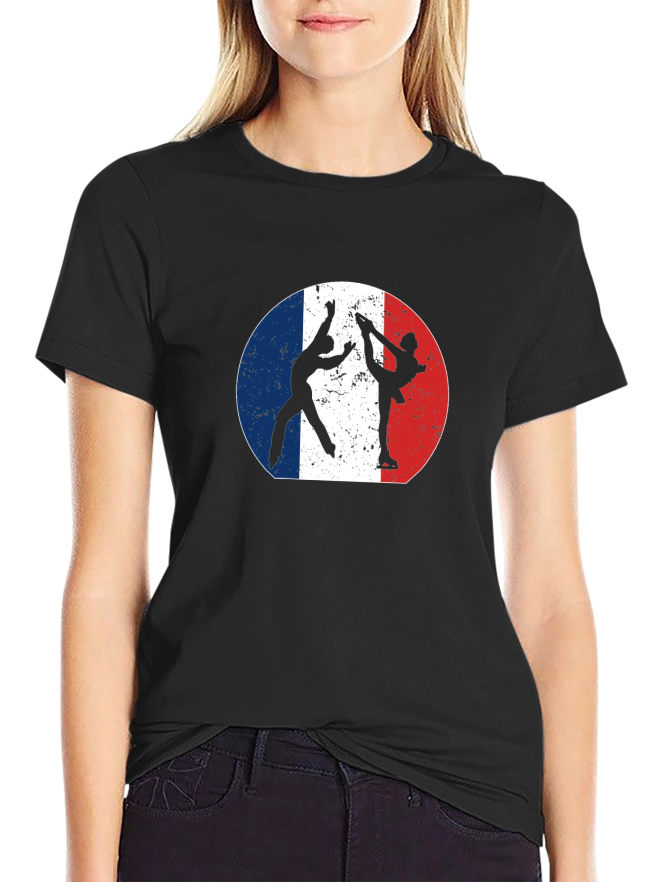 Figure Skating France Flag T-Shirt