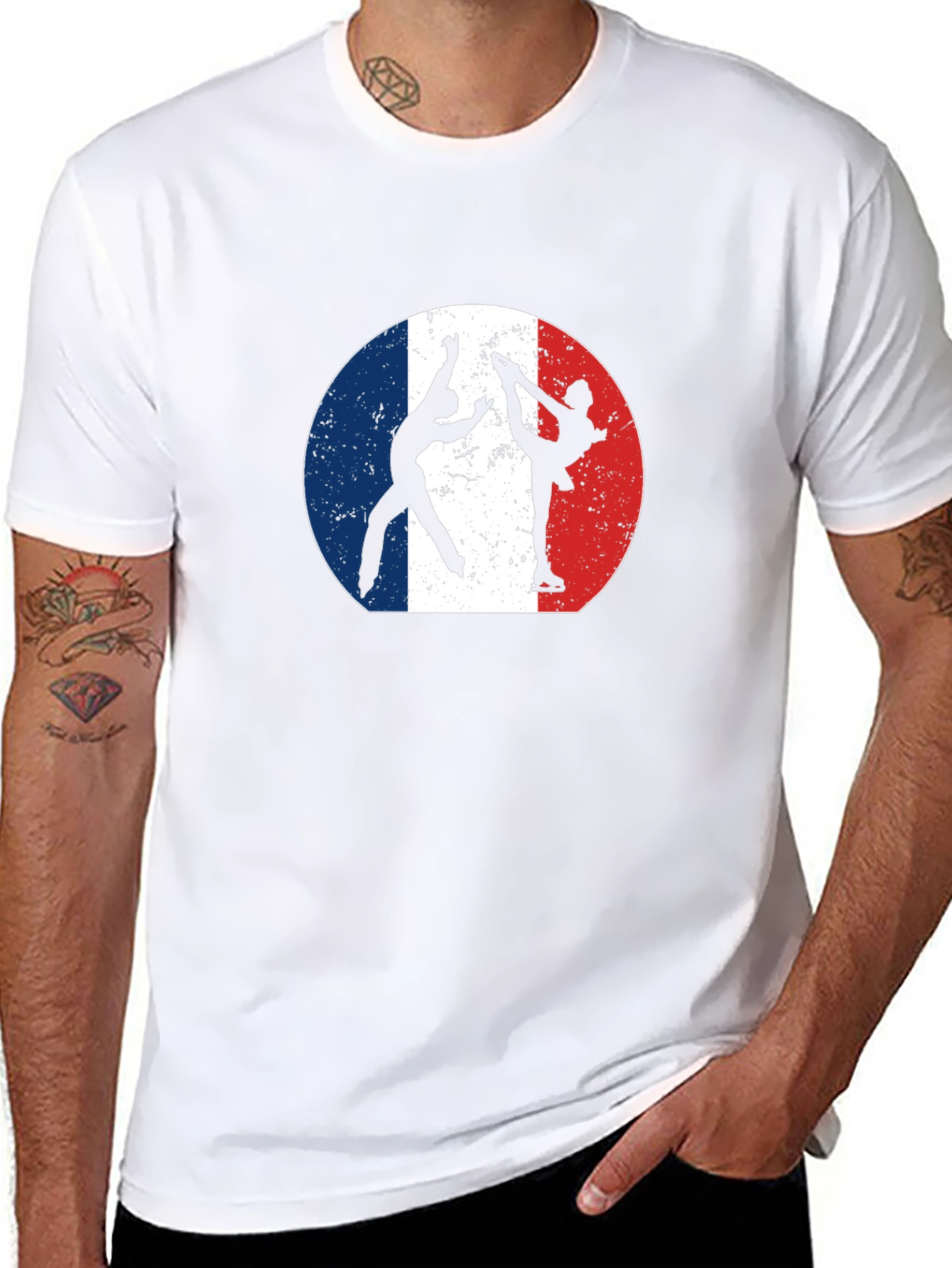 Figure Skating France Flag T-Shirt