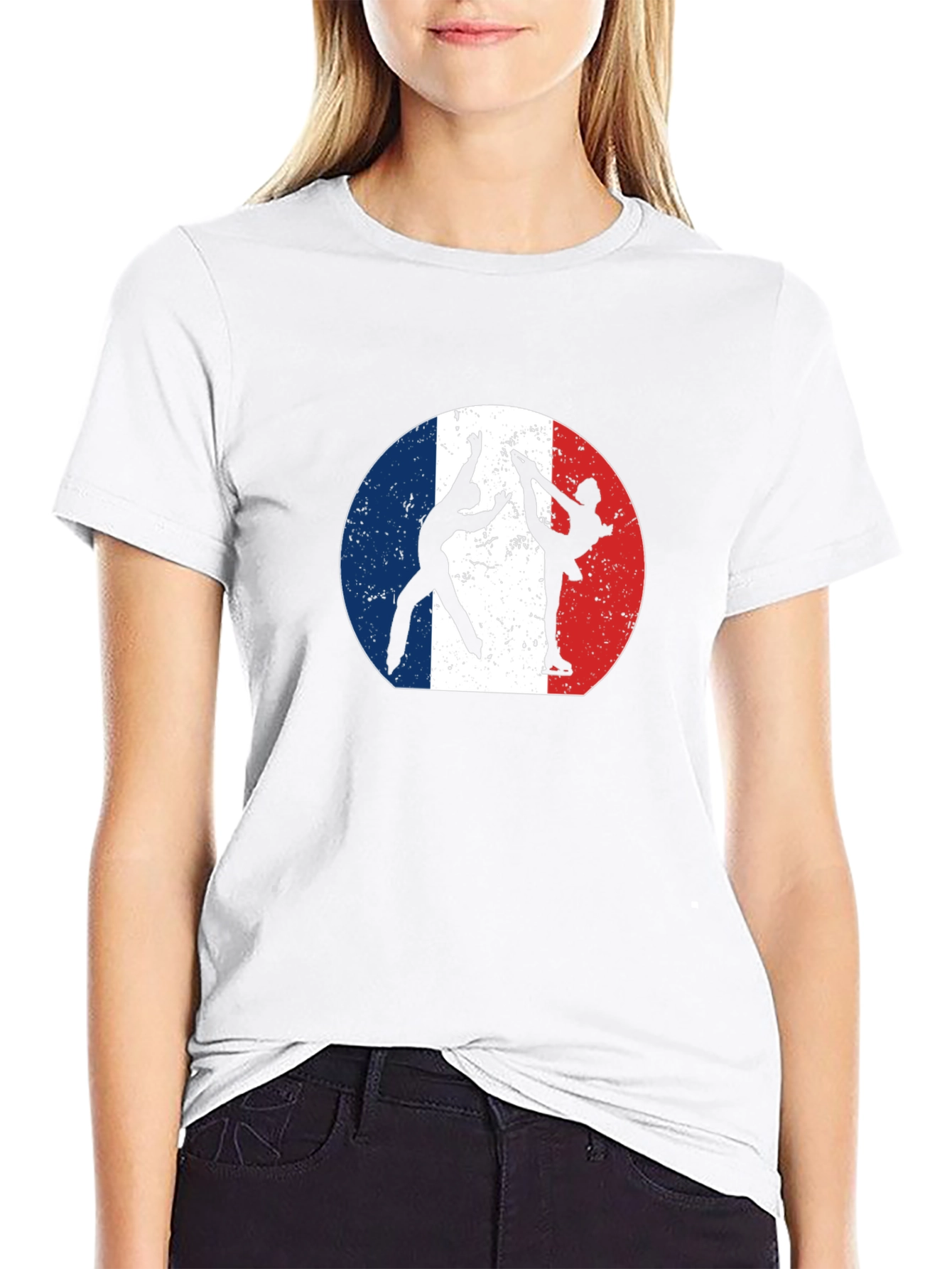 Figure Skating France Flag T-Shirt