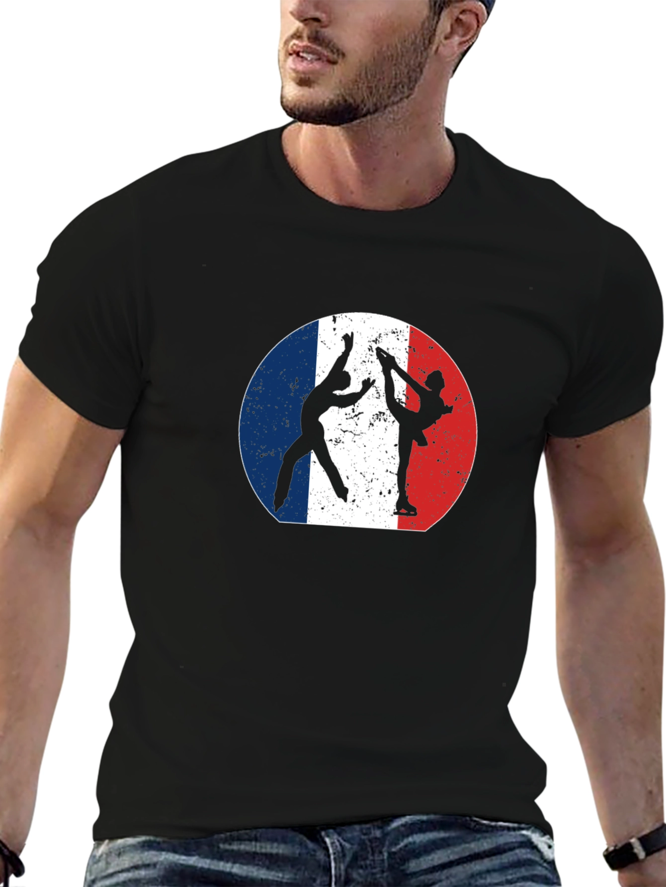 Figure Skating France Flag T-Shirt