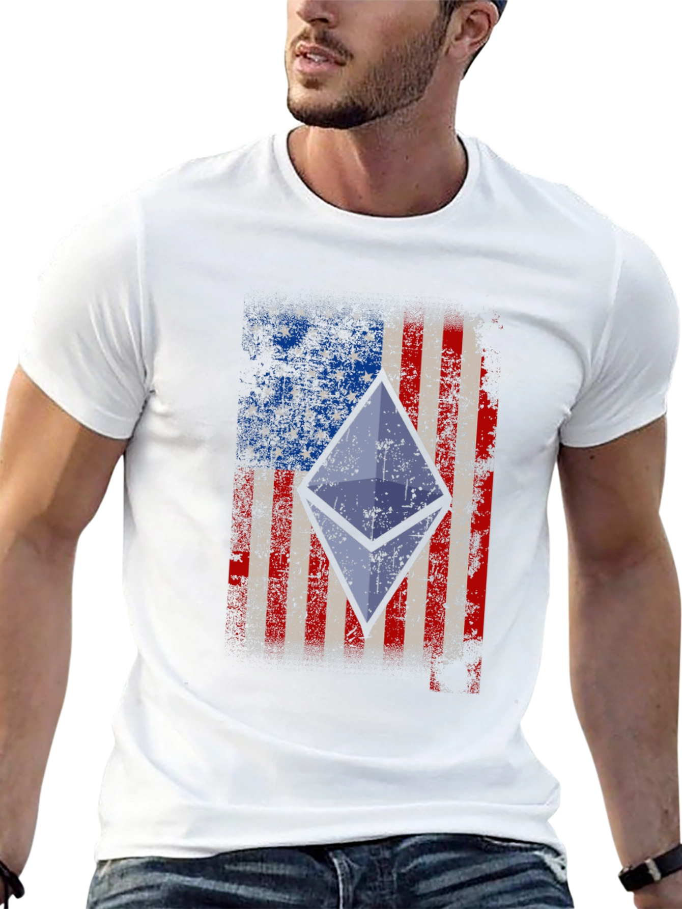 Ethereum American Flag Graphic Tee