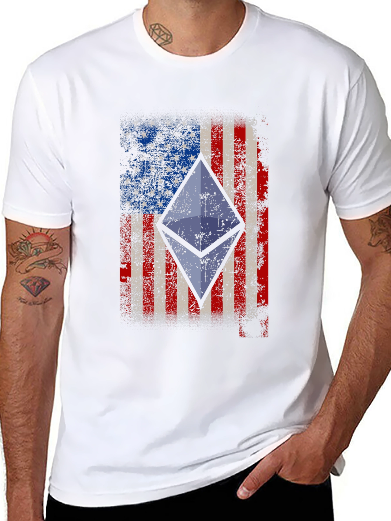 Ethereum American Flag Graphic Tee
