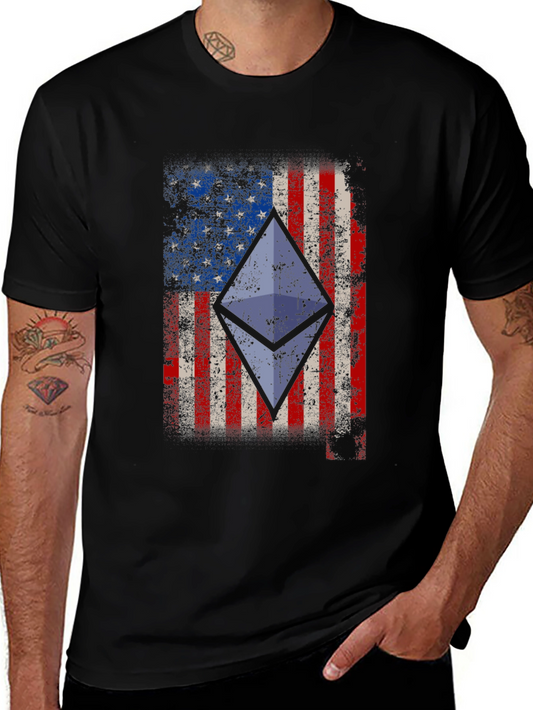 Ethereum American Flag Graphic Tee