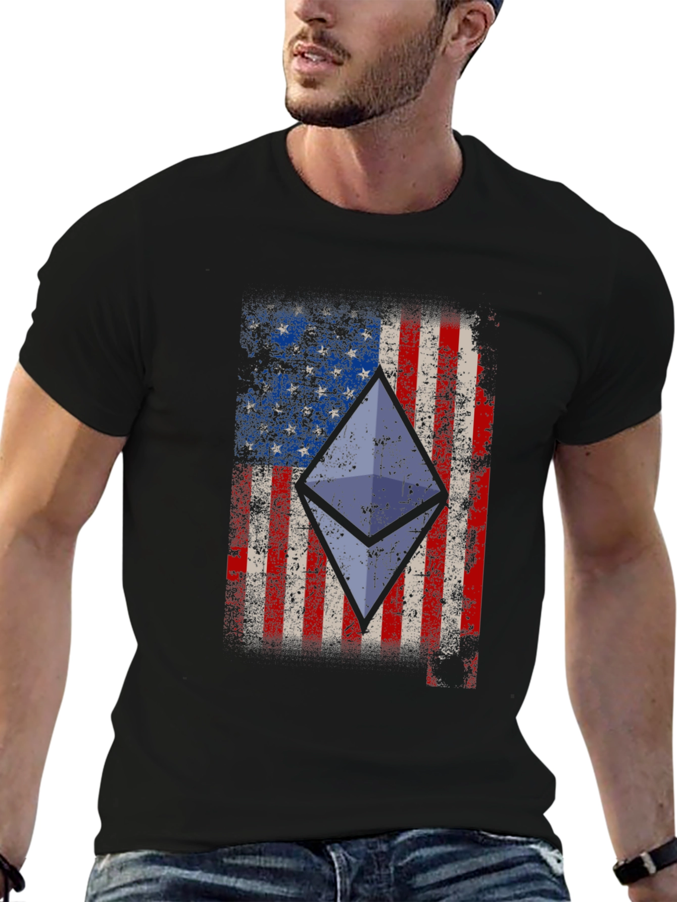 Ethereum American Flag Graphic Tee