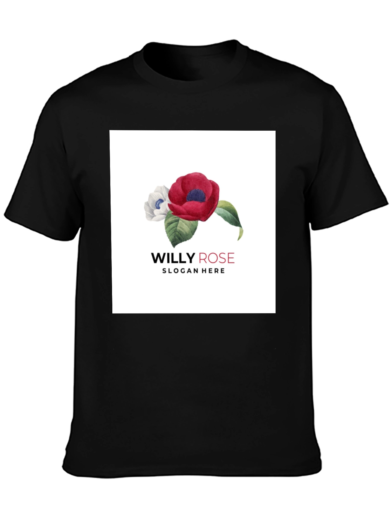 Willy Rose Floral Black T-Shirt