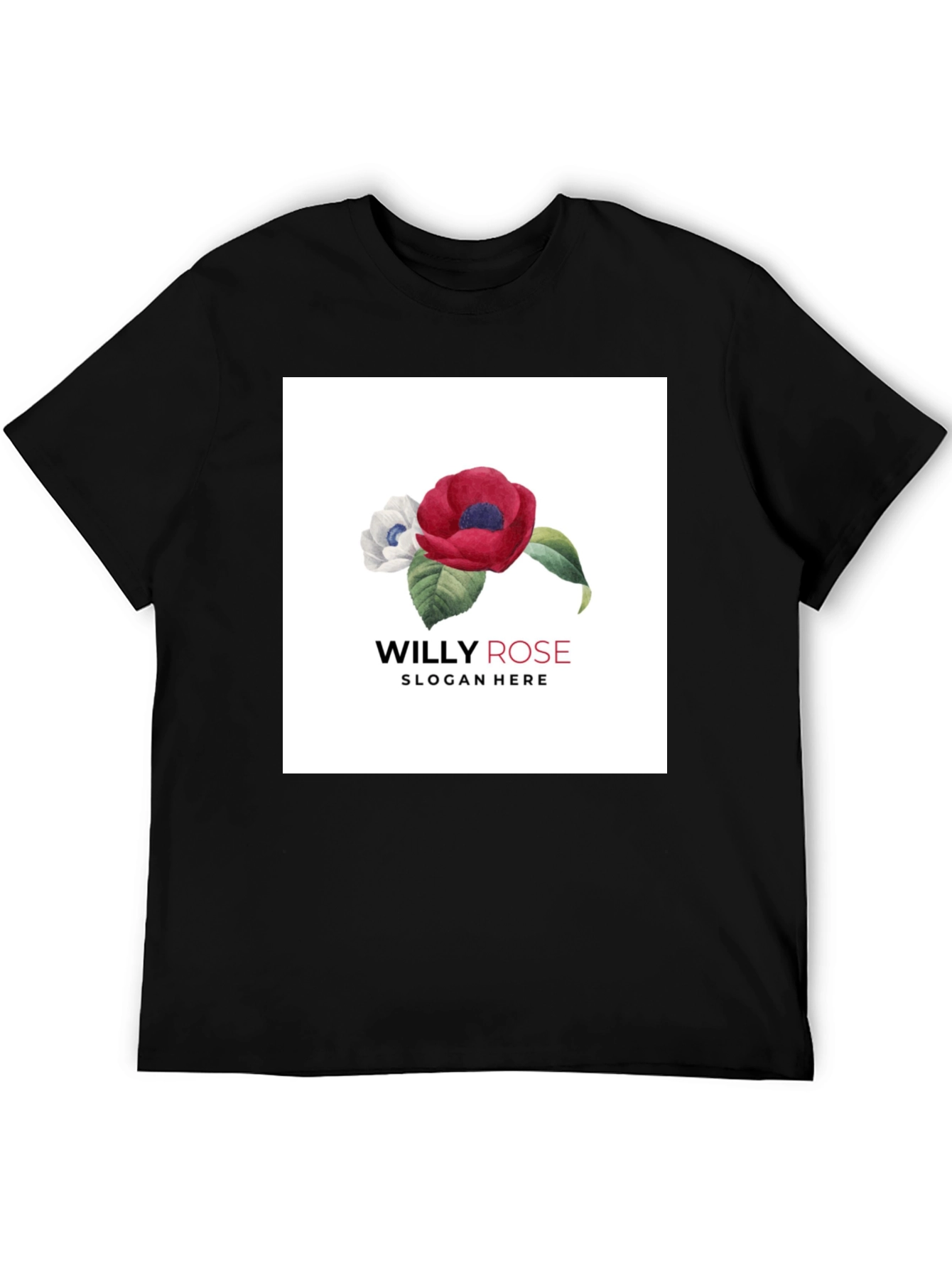 Willy Rose Floral Black T-Shirt