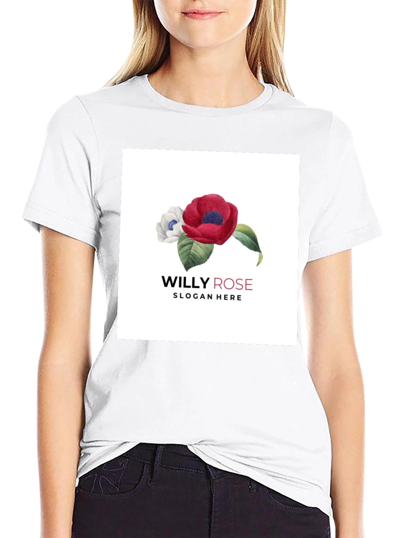 Willy Rose Floral Black T-Shirt