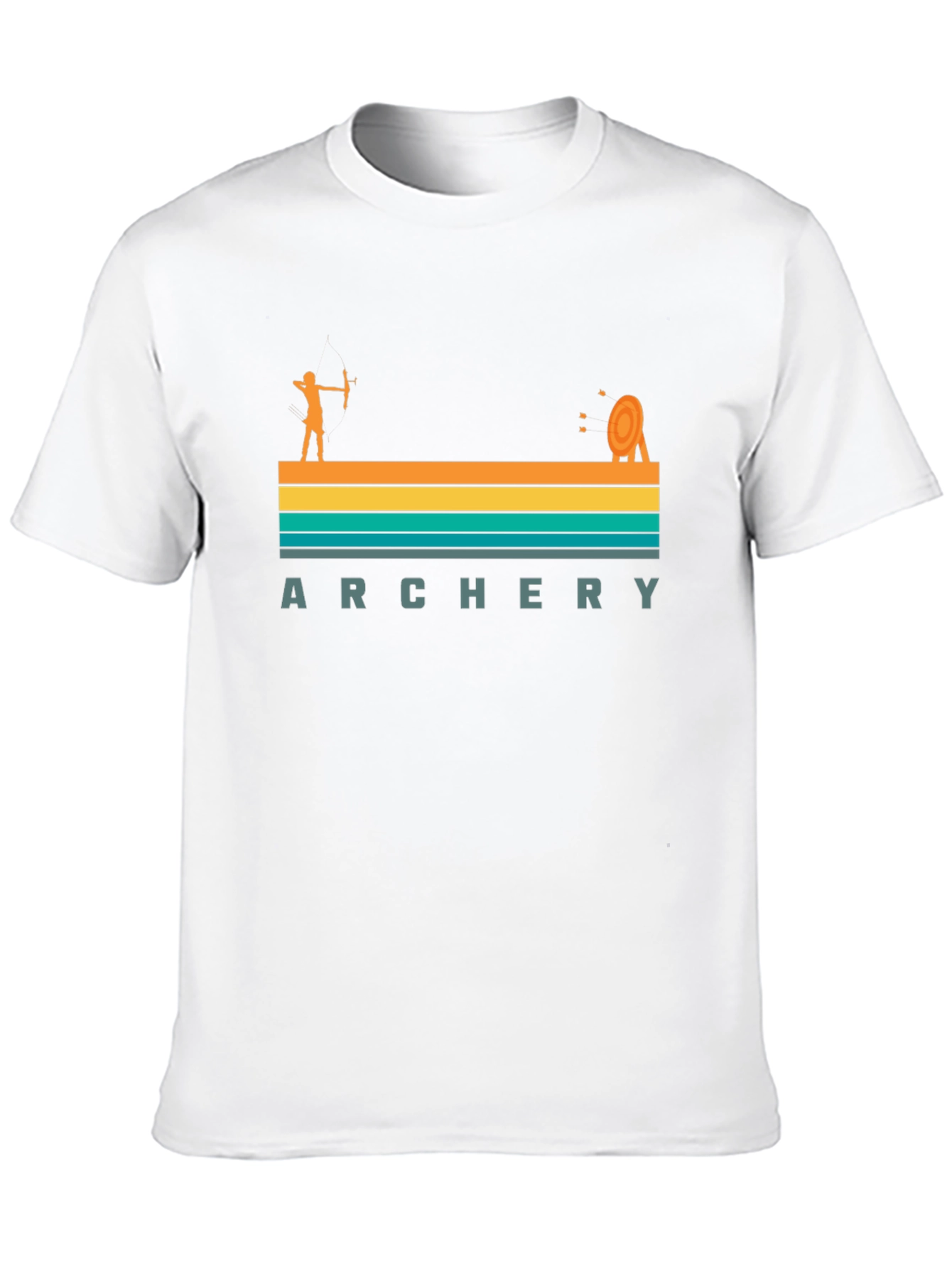 Archery Retro Style Graphic Tee - Black